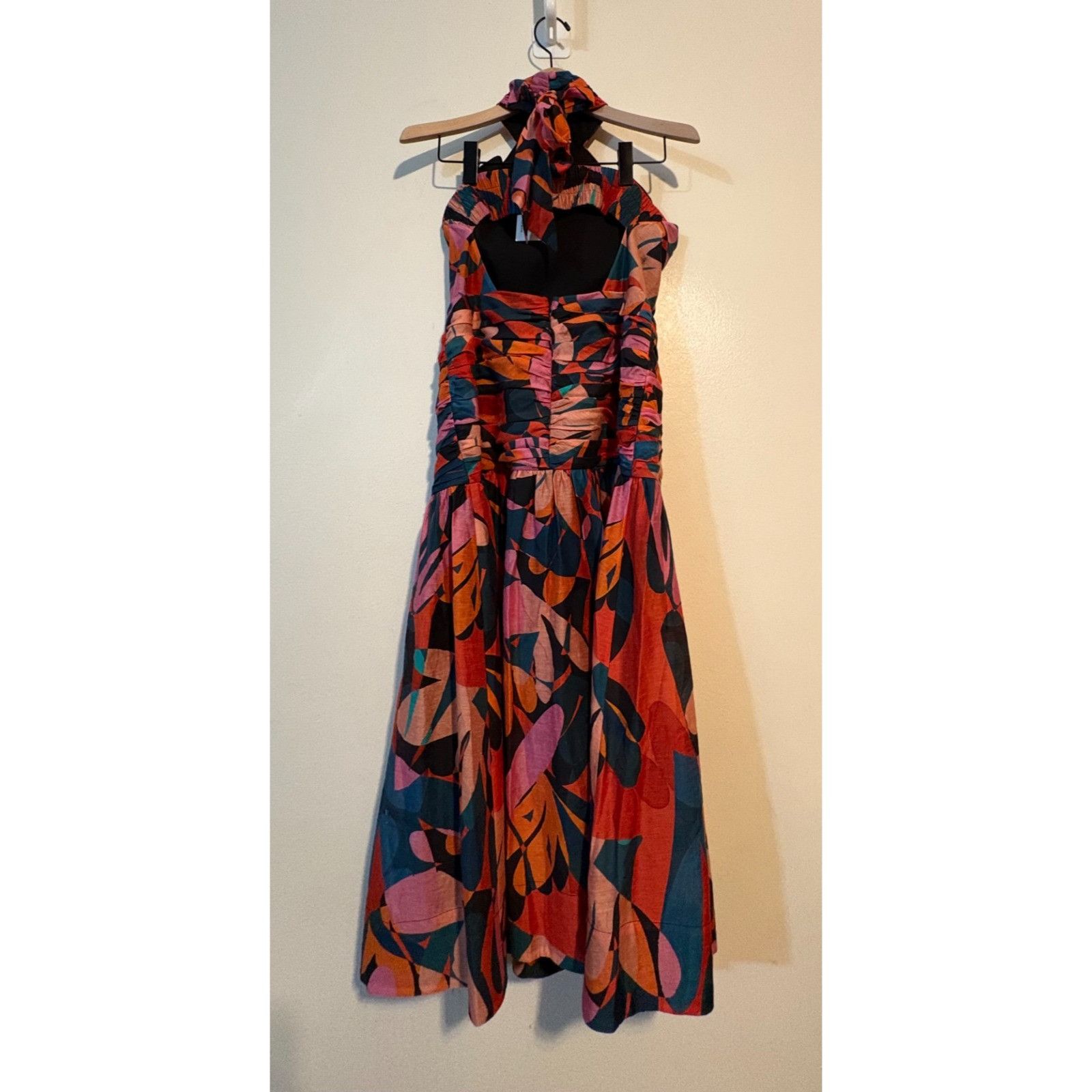 Other Rebecca Vallance Catalina Halter Neck Midi Dress sz 12 multi Size L / US 10 / IT 46 - 10 Thumbnail