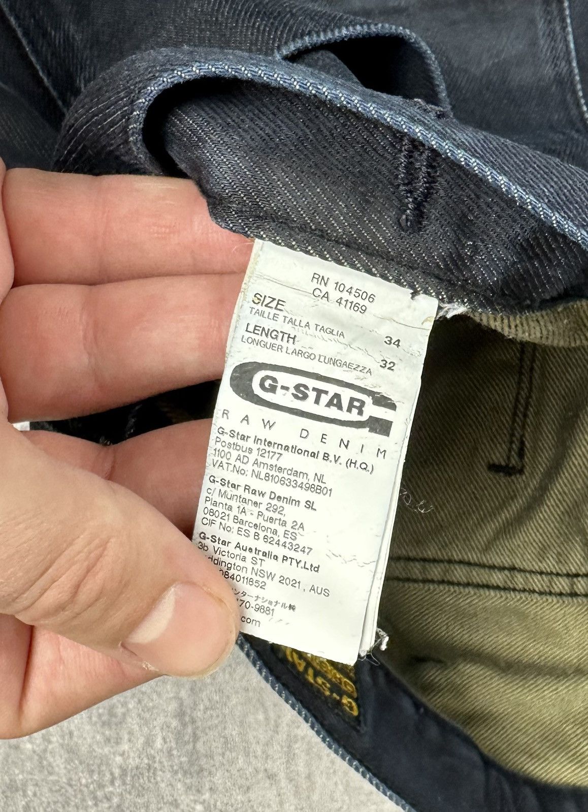 G-Star G Star Raw Denim Jeans Double Pockets Pants Size US 34 / EU 50 - 9 Thumbnail