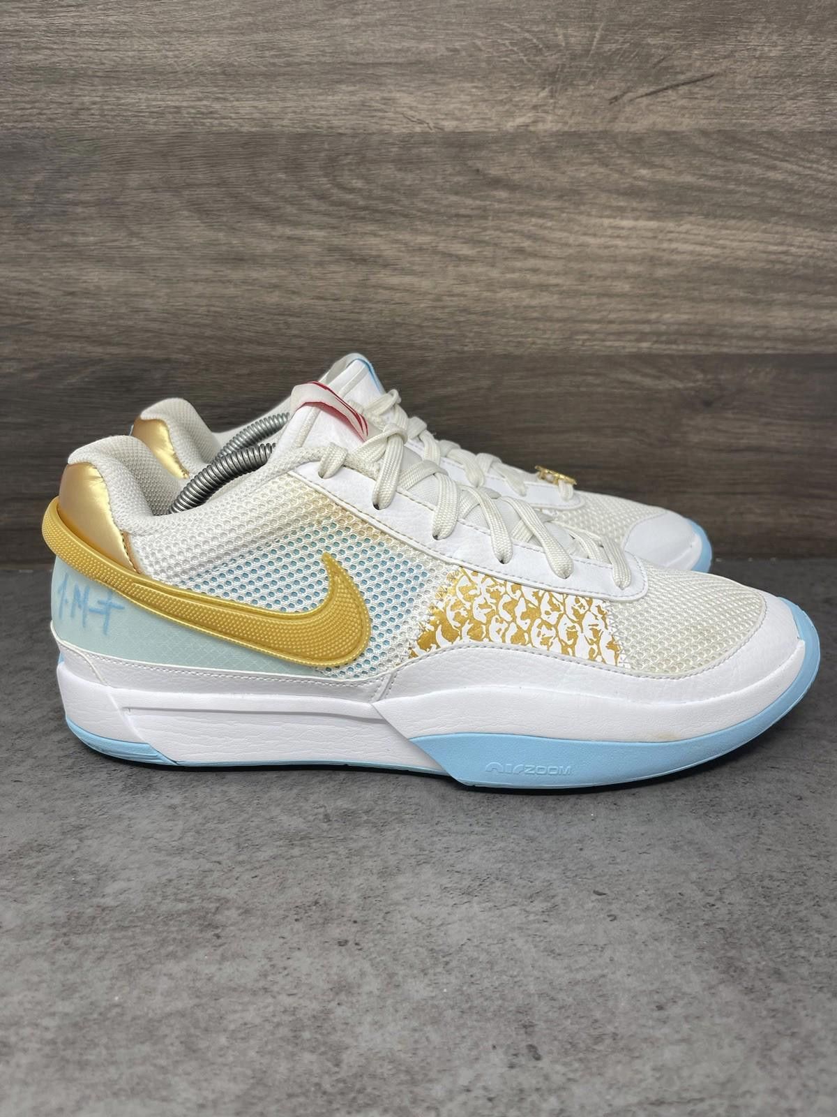 Nike Nike Ja 1 Shoes Mens 9.5 Chinese New Year White Gold Blue Size US 9.5 / EU 42-43 - 5 Thumbnail