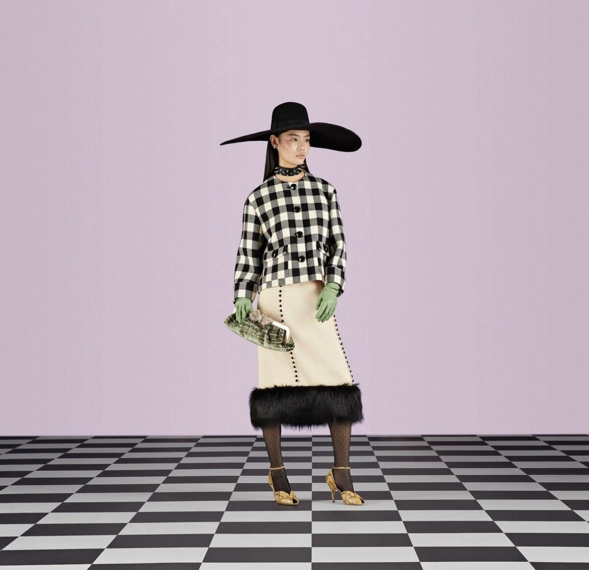 Gucci Gucci FW 2023 Gingham tweed blazer Size S / US 4 / IT 40 - 3 Thumbnail