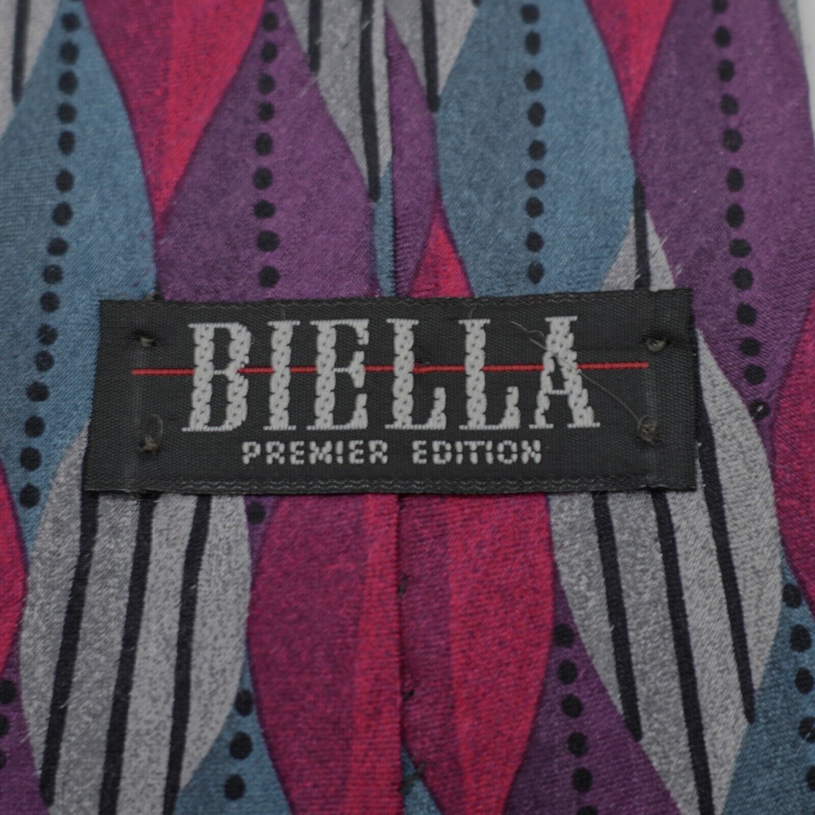 Designer Biella Premier Edition Multi-Color Red Jacquard Abstract Pri Size ONE SIZE - 3 Thumbnail