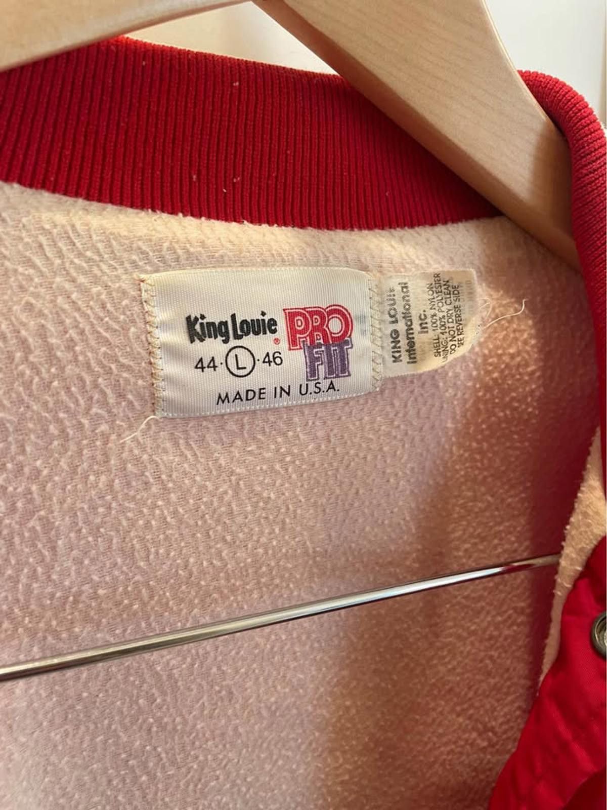 Designer Vintage 1983 King Louie VFW Red Satin Jacket - Made in USA Size US L / EU 52-54 / 3 - 2 Thumbnail