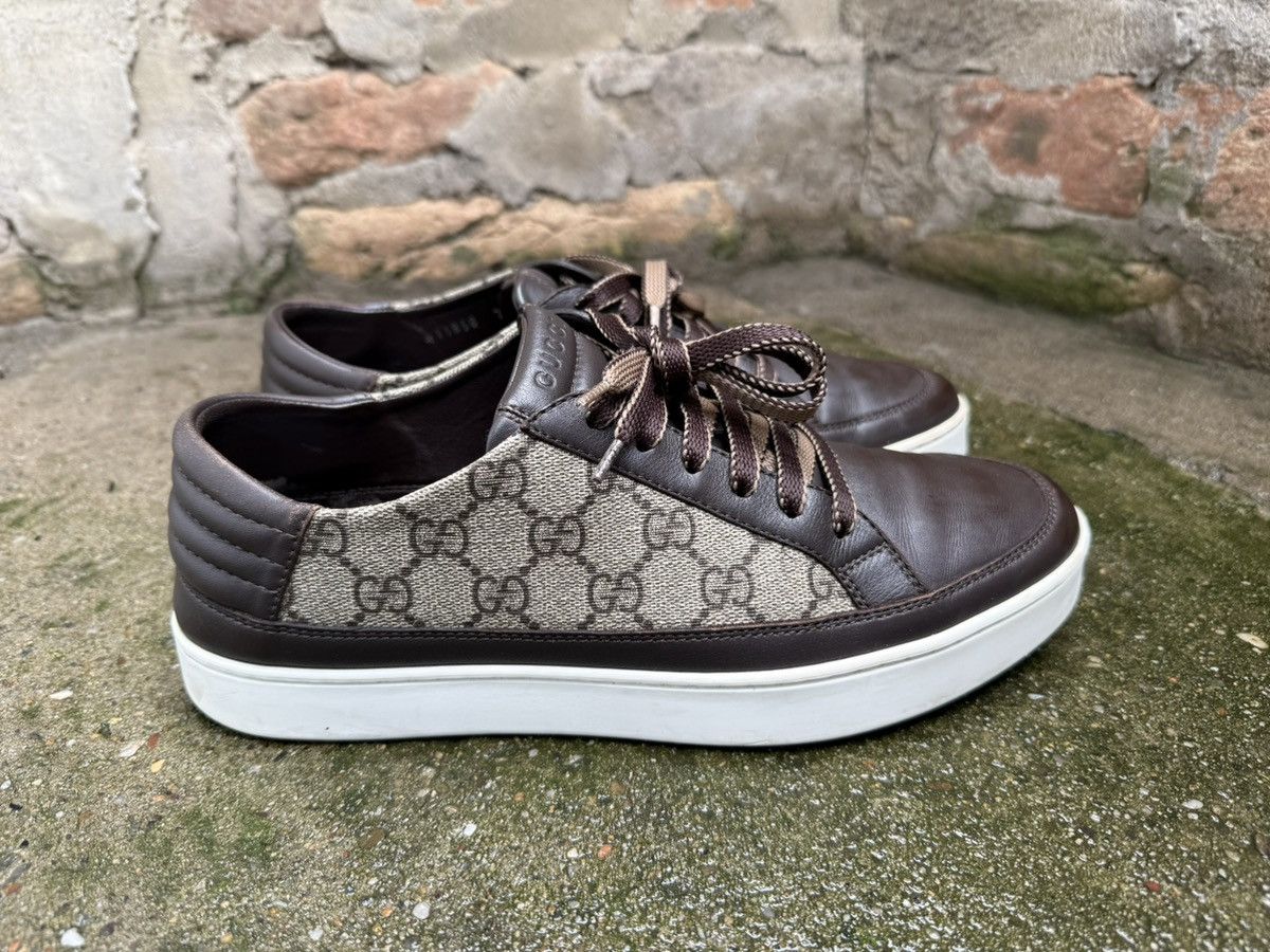 Gucci ✨Gucci✨(411858) GG Coated Canvas/Leather Men's Sneakers Size US 8 / EU 41 - 3 Thumbnail