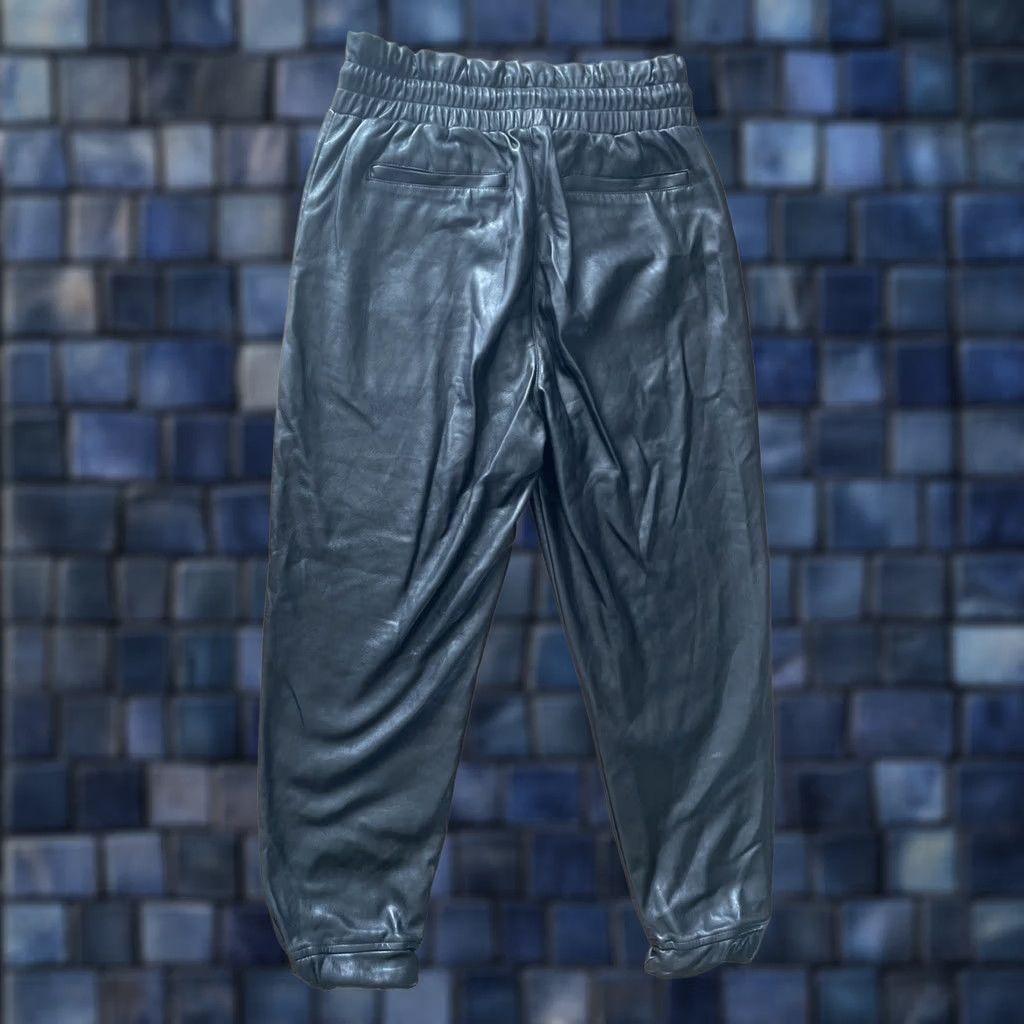 7 For All Mankind 7 For All Mankind Faux Leather Pants Women Medium Black Jogger Tapered Grunge Bike | Hip Hop | City | Pockets | High Rise | W Size 32" / US 10 / IT 46 - 1 Thumbnail