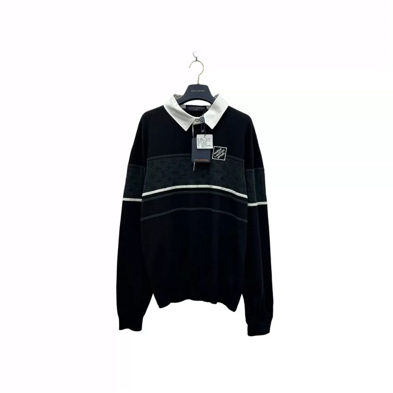Louis Vuitton Louis Vuitton Color-block presbyopic long-sleeved polo shi Size US XL / EU 56 / 4 - 2 Thumbnail