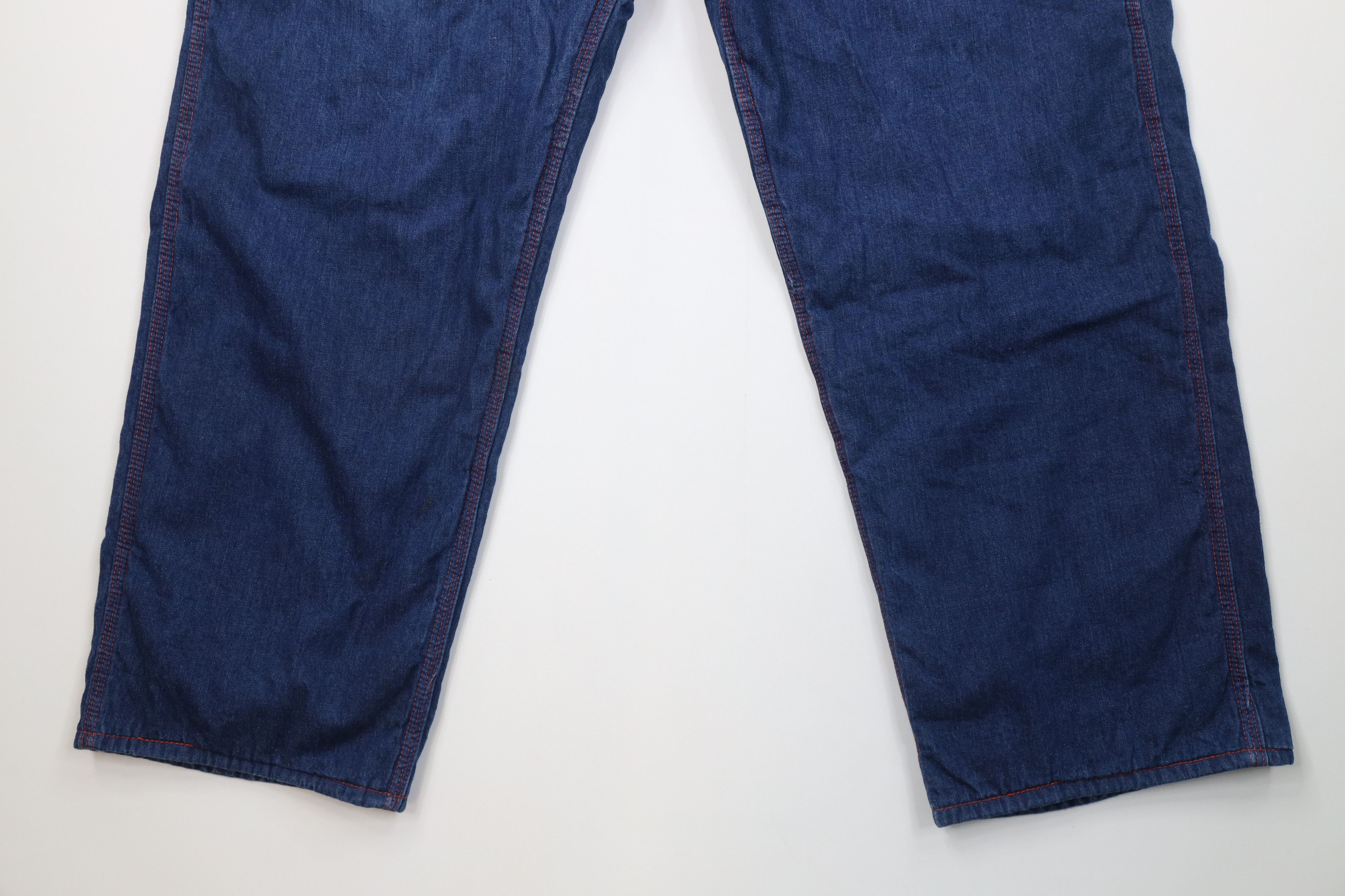 Vintage Vintage 70s Streetwear Insulated Wide Leg Dungaree Jeans US Size US 42 / EU 58 - 5 Thumbnail