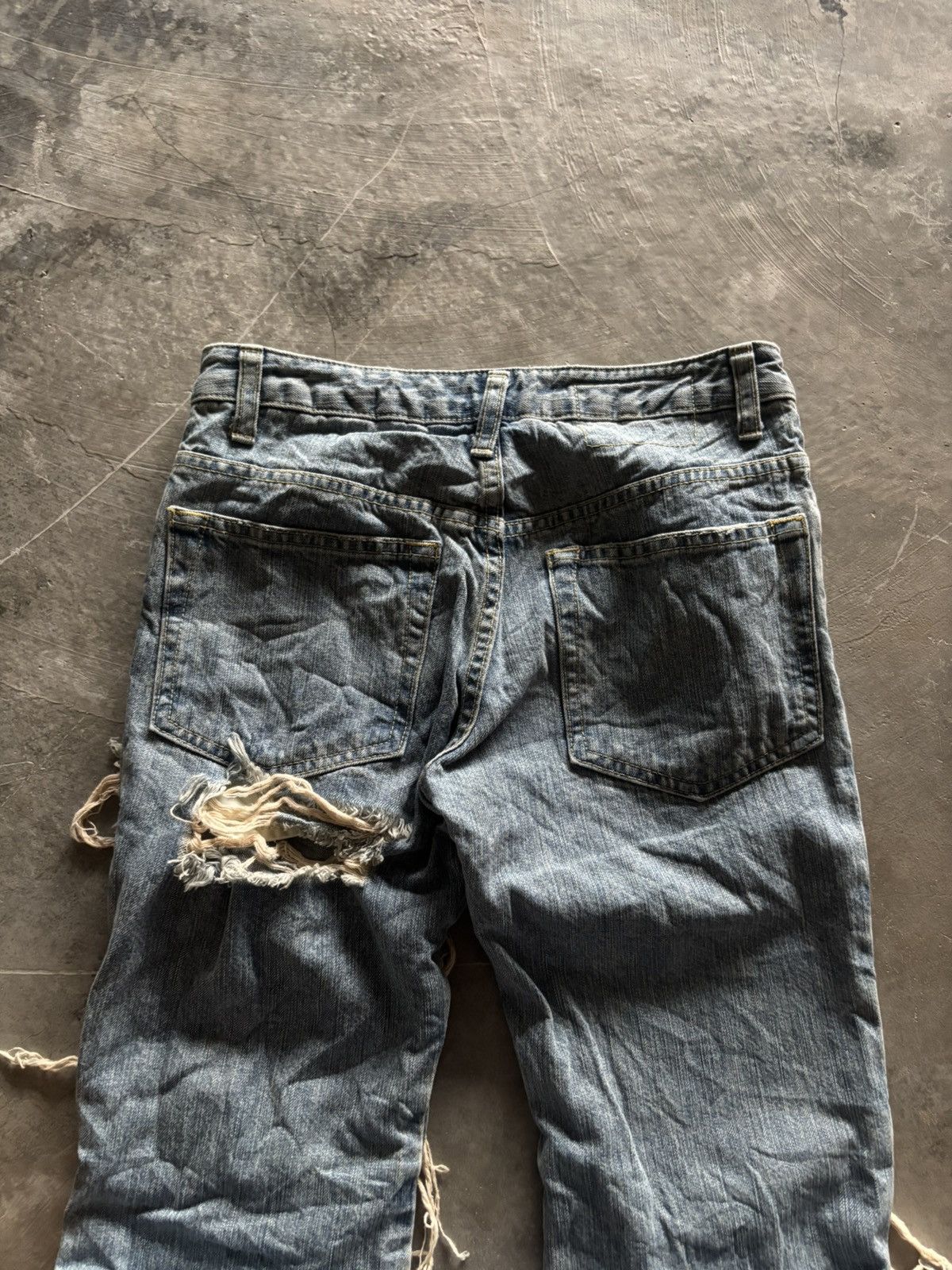 Japanese Brand HAN AHN SOON skinny slim flare distressed japanese punk vkei Size US 26 / EU 42 - 14 Thumbnail