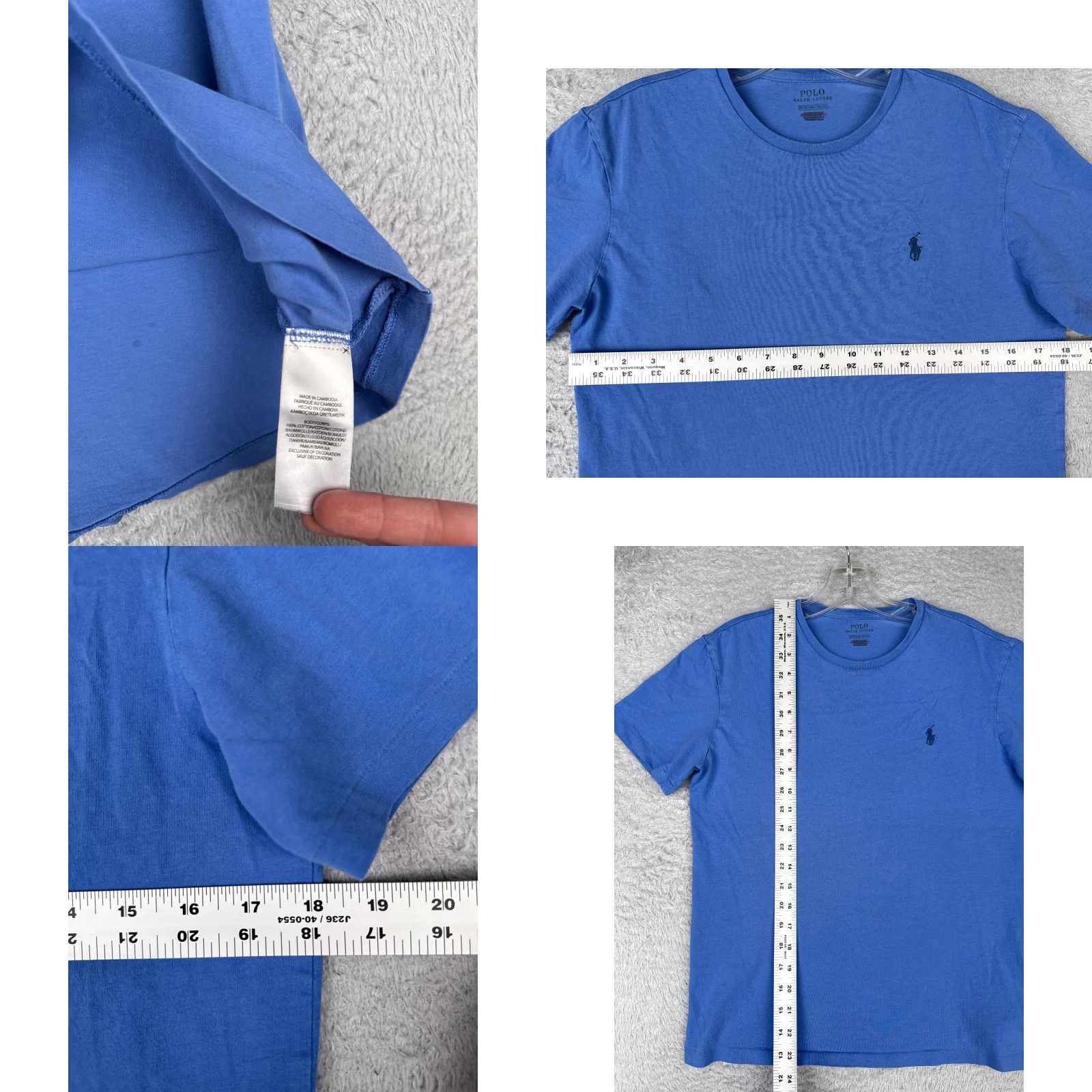 Ralph Lauren Polo Ralph Lauren Shirt Men Small Blue Crew Neck Short Sleeve 100% Cotton Read Size US S / EU 44-46 / 1 - 8 Thumbnail