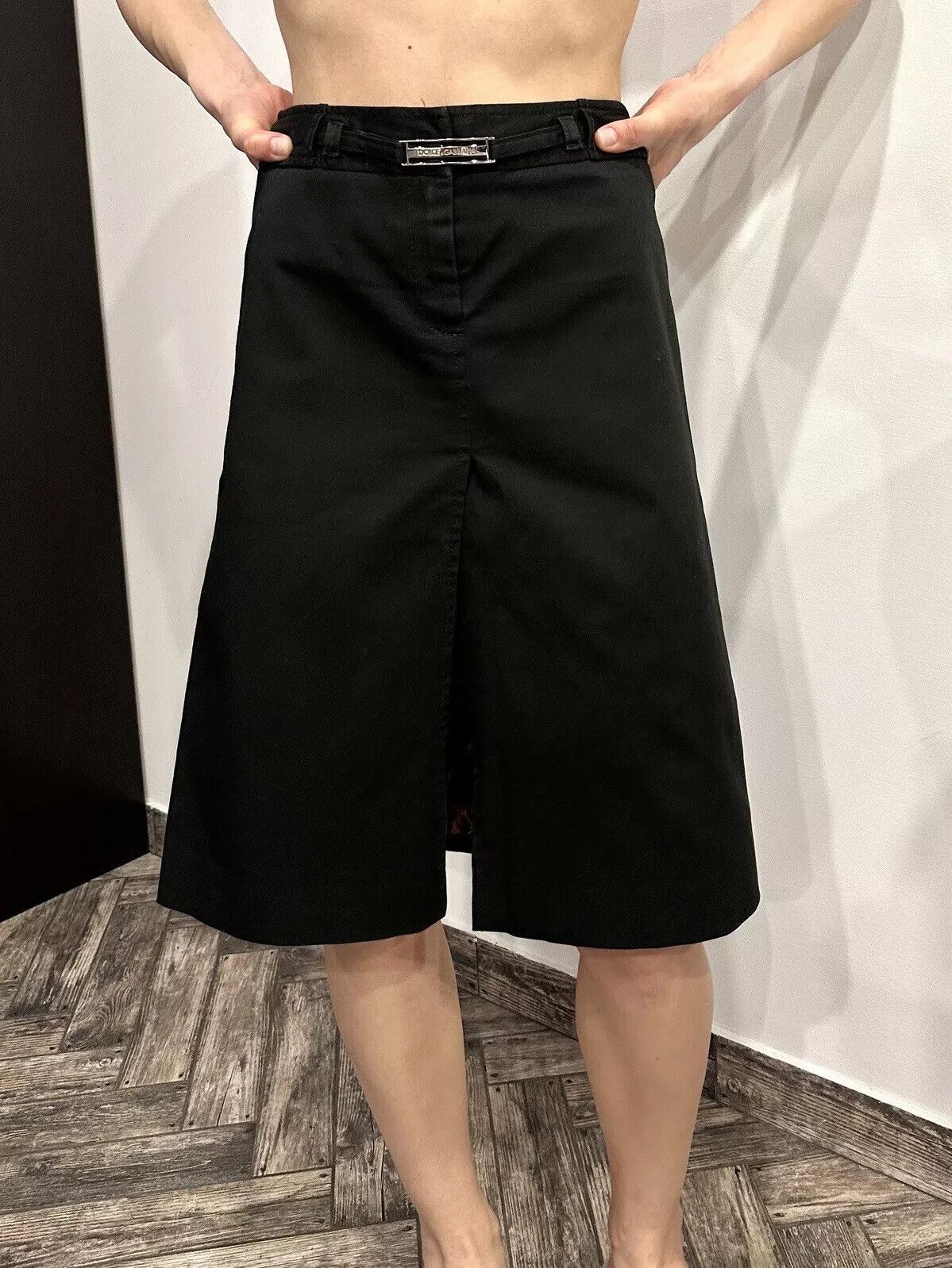 Dolce & Gabbana Dolce & Gabbana Pencil Black Cotton Skirt Skirts Size 40 Size 27" / US 4 / IT 40 - 1 Thumbnail