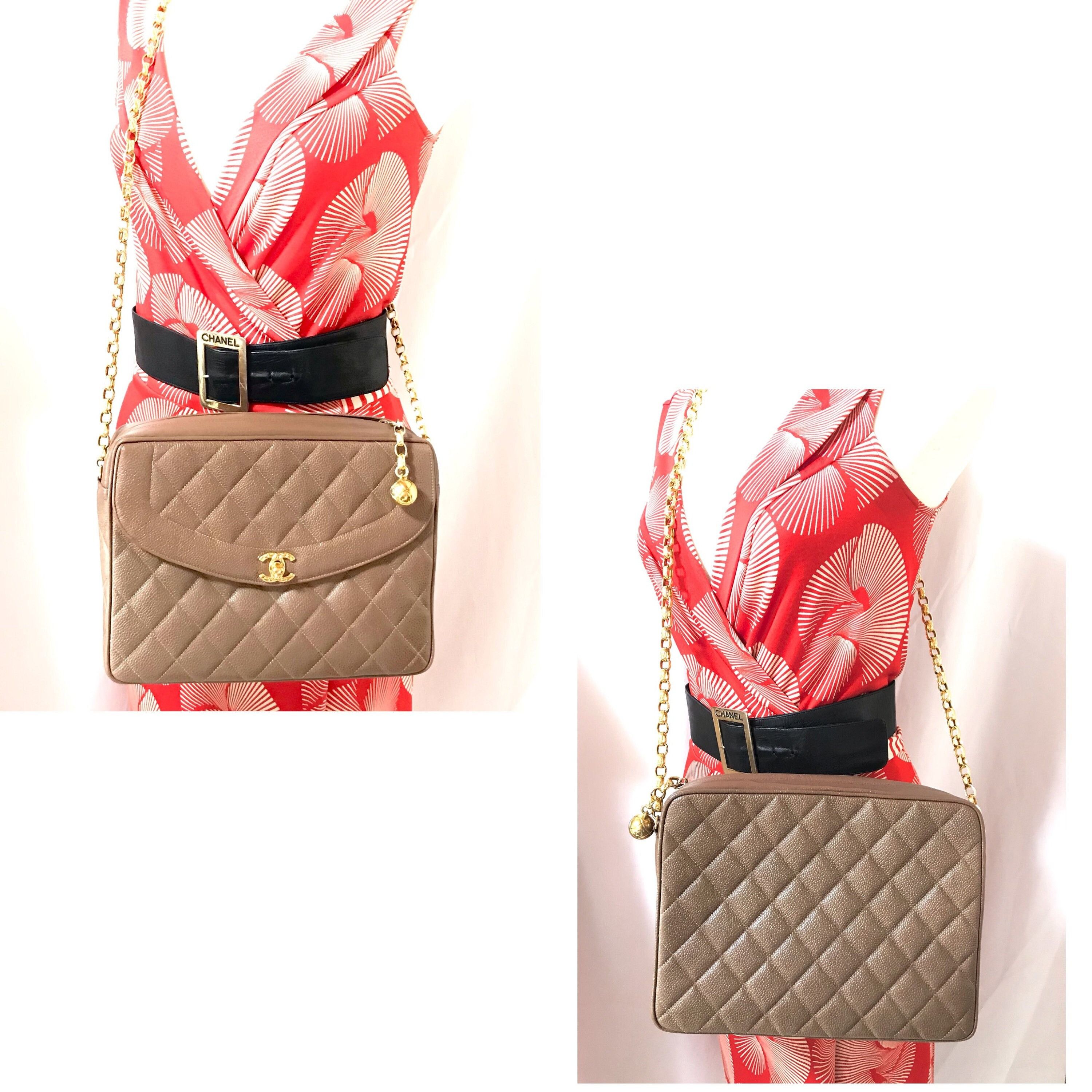 Chanel Vintage Chanel large brown caviar leather 2.55 camera bag Size ONE SIZE - 10 Thumbnail