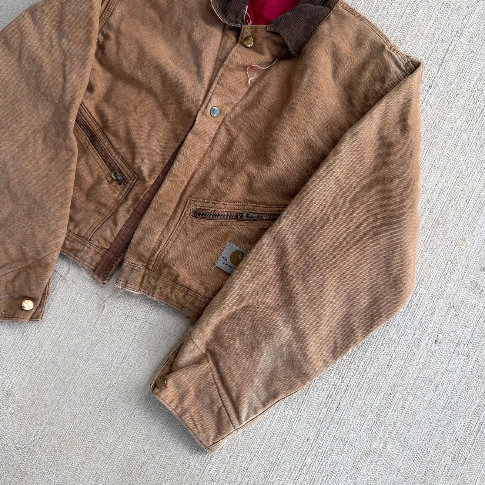 Carhartt × Vintage Carhartt brown cropped Detroit style work wear jacket Size US M / EU 48-50 / 2 - 4 Thumbnail