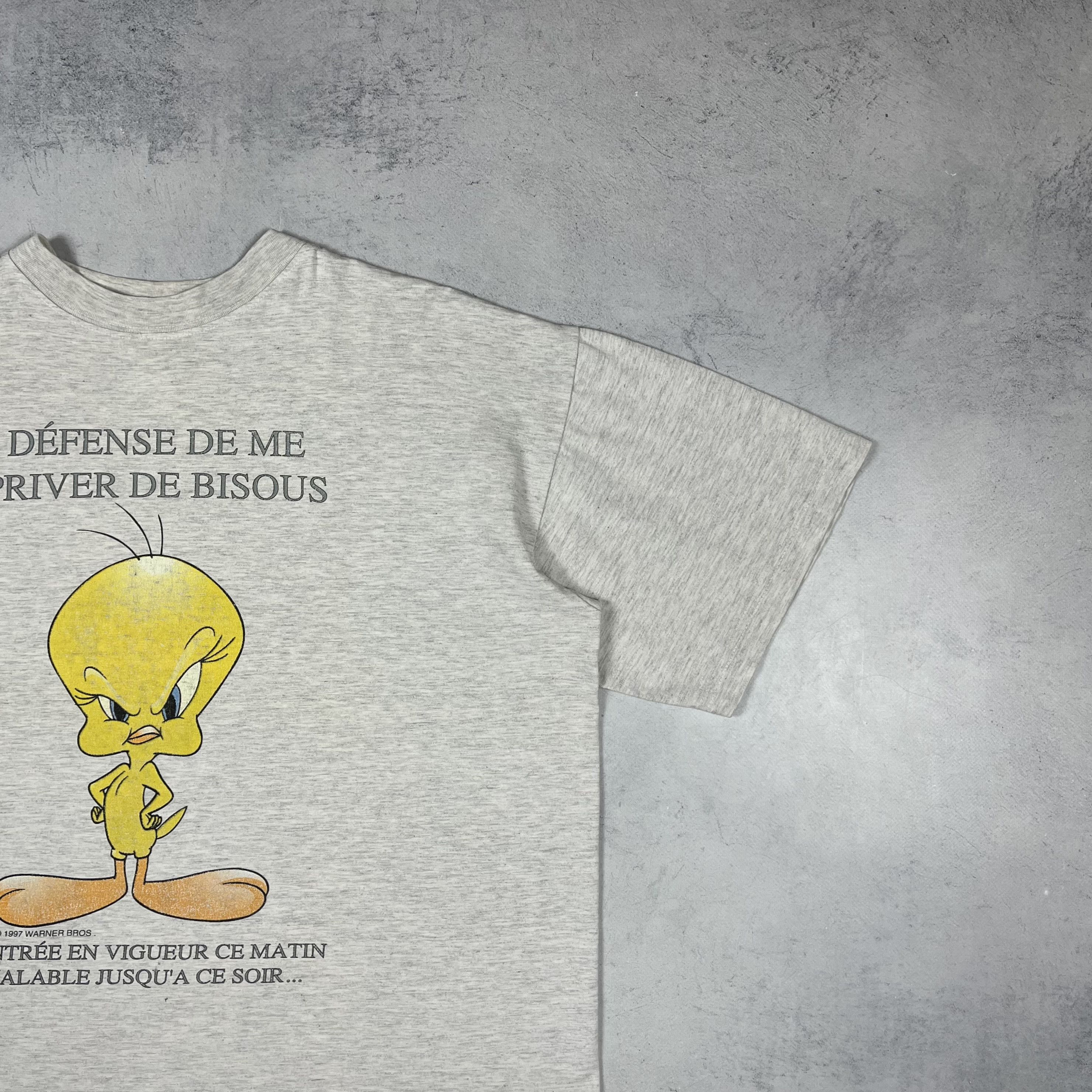Vintage Vintage Tweety Warner Bros. Cartoon T Shirt 1997 Size US M / EU 48-50 / 2 - 3 Thumbnail