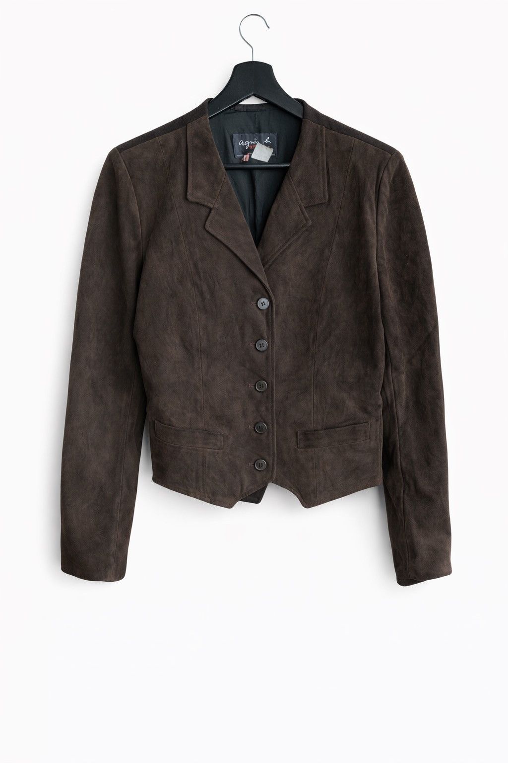 agnes b. Vintage Agnès b. Special Suede Wool Cropped Designer Jacket Size S / US 4 / IT 40 - 1 Thumbnail