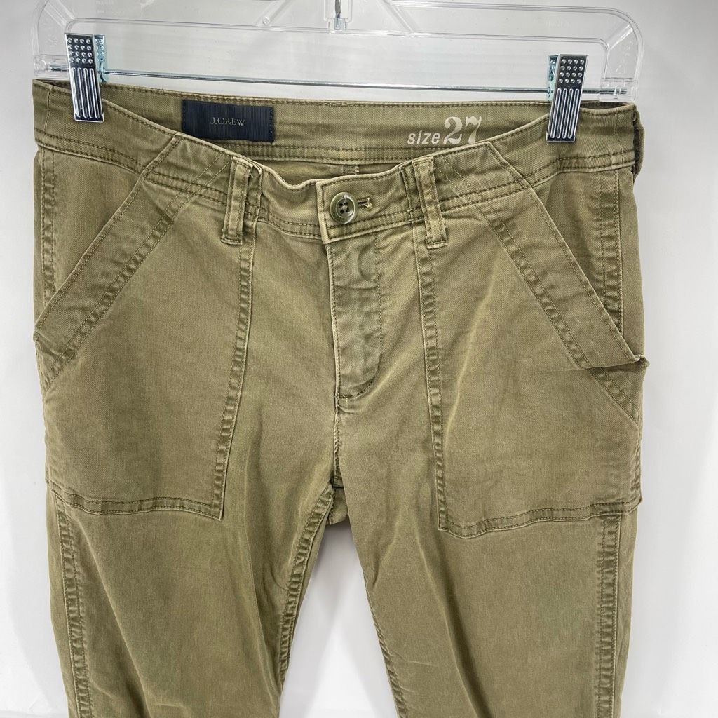 J.Crew J. Crew Womens Chino Pants Cotton Stretch Slash Pocket Taper Size 27" / US 4 / IT 40 - 10 Thumbnail