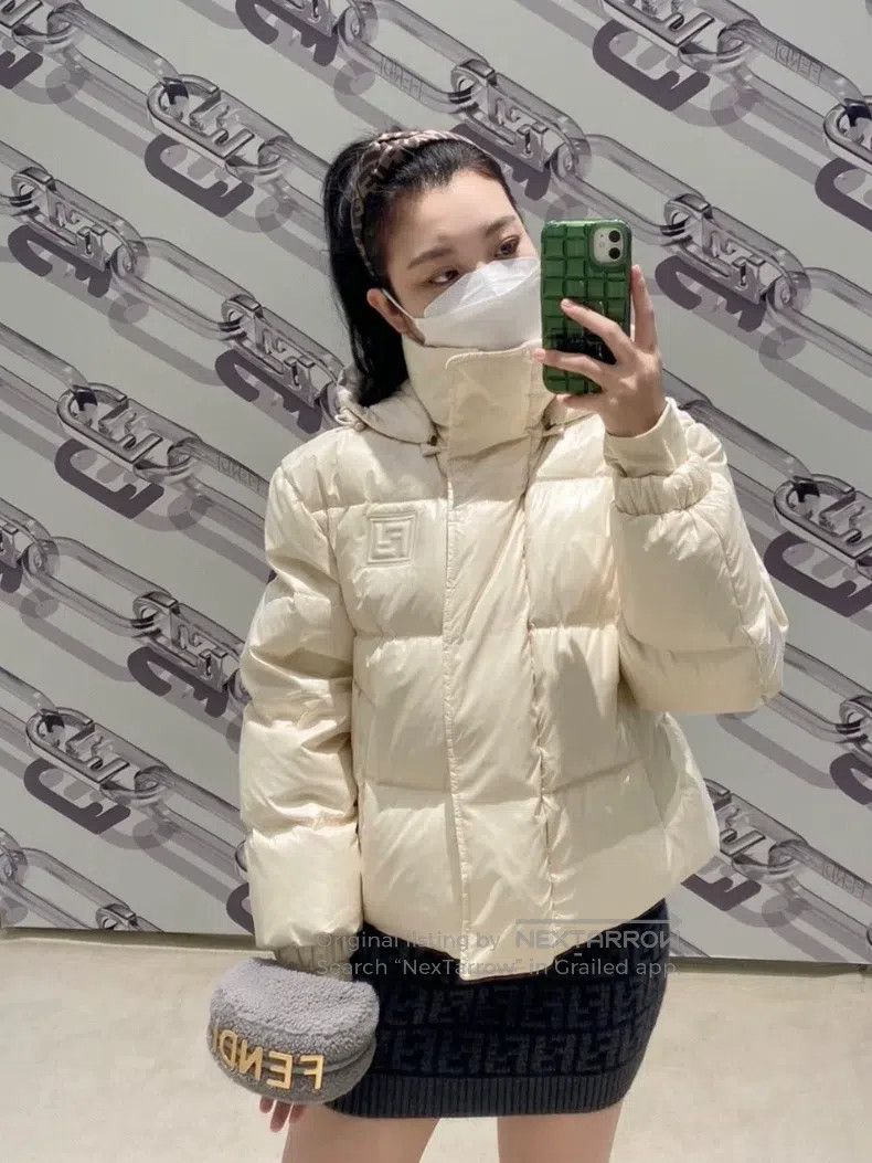 Fendi Fendi Double F Embossed Logo Cream White Down Jacket Size S / US 4 / IT 40 - 3 Thumbnail