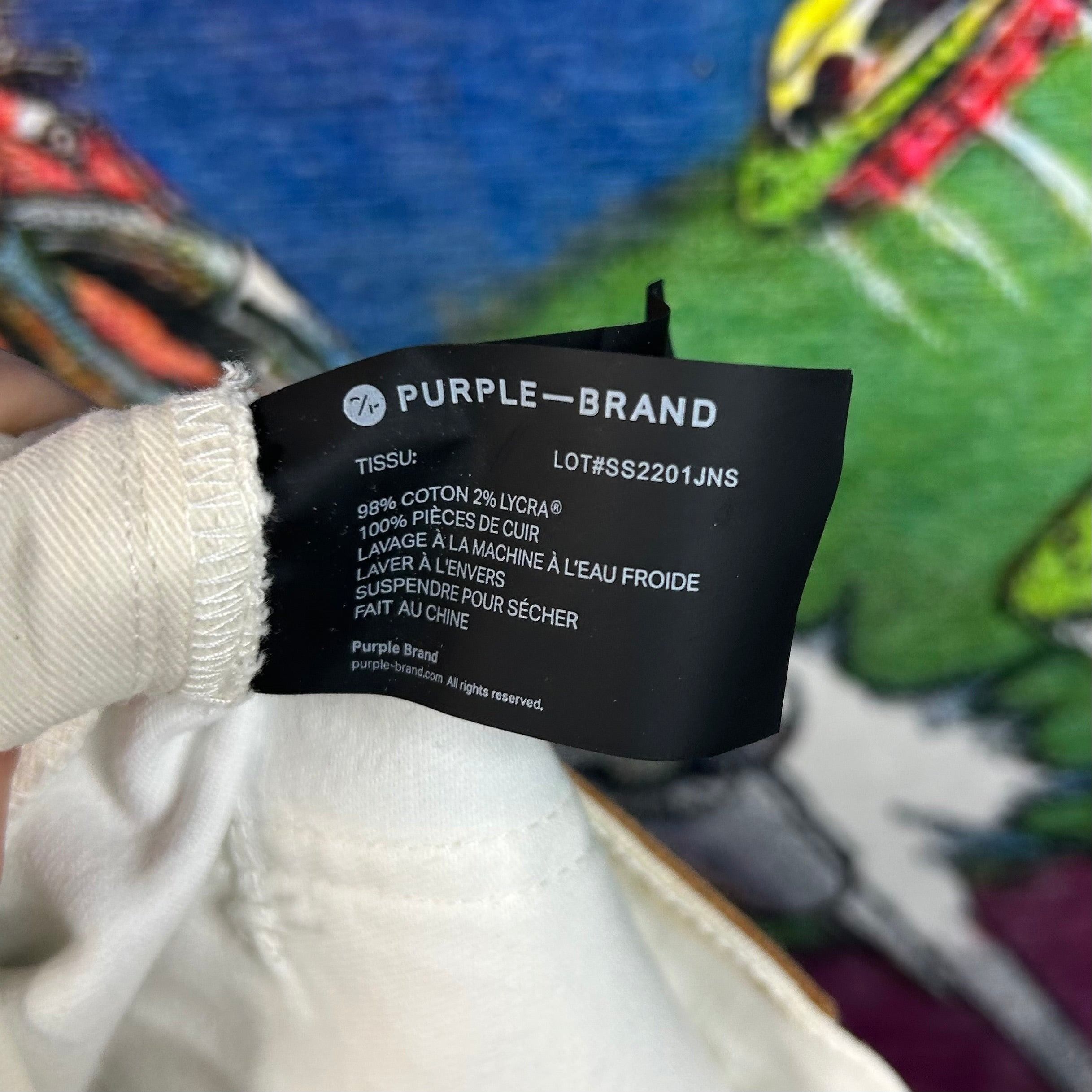 Purple Purple Brand Painted White Denim Size 36” Size US 36 / EU 52 - 4 Thumbnail