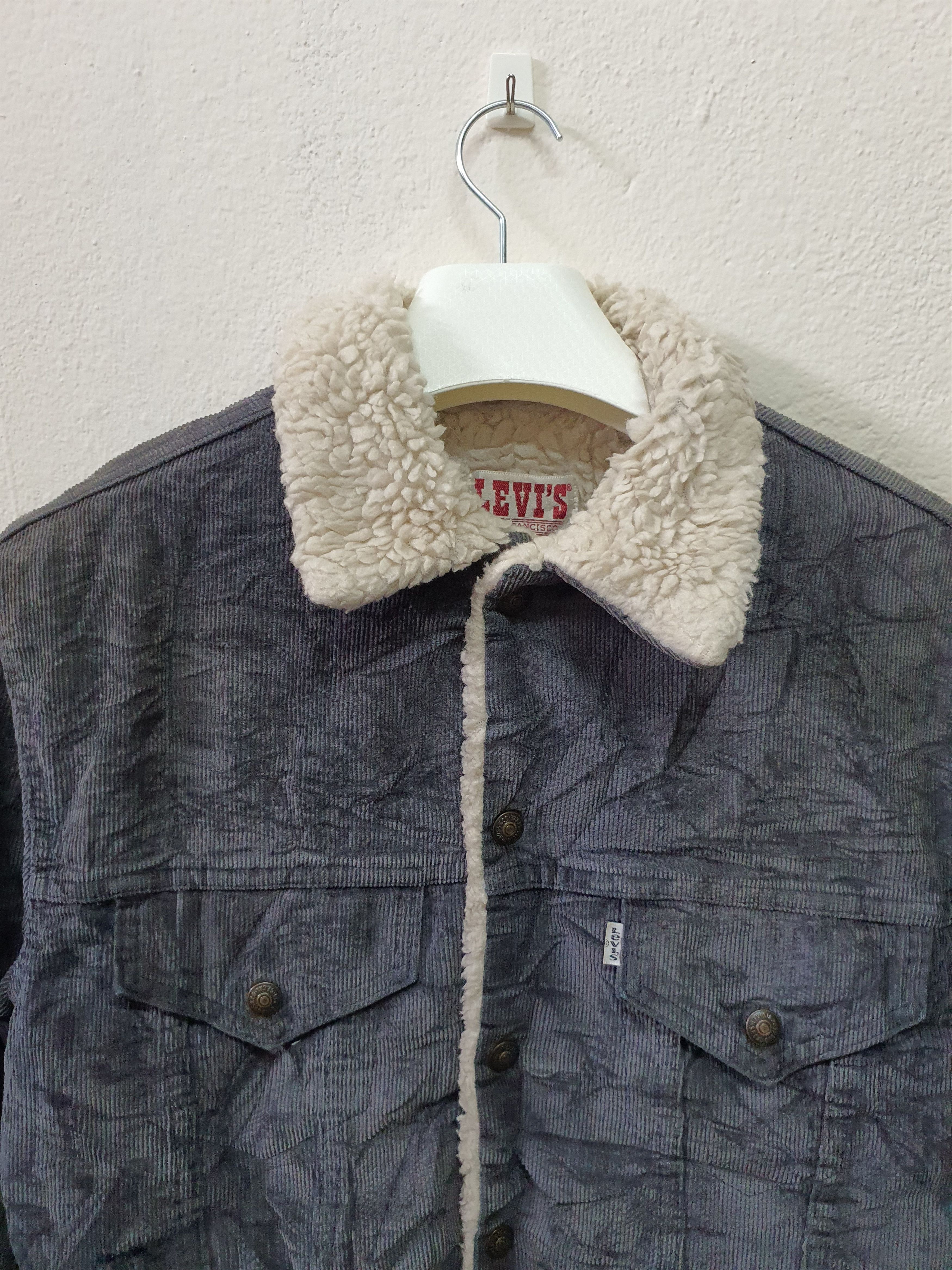 Levi's 90s Levi's San Francisco denim sherpa jacket. Size US L / EU 52-54 / 3 - 3 Thumbnail