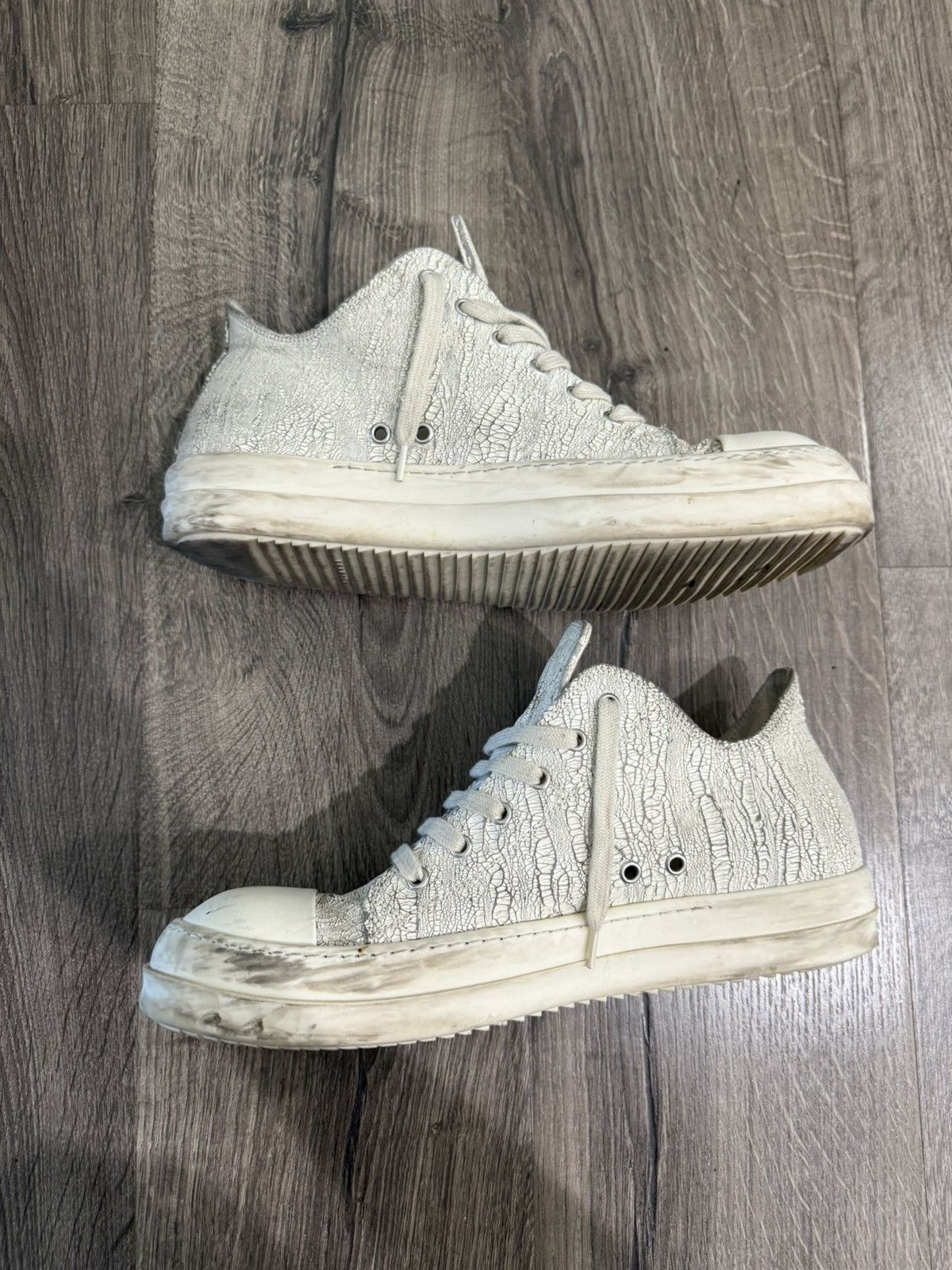 Rick Owens Rick owens cracked paint ramones size 11 Size US 11 / EU 44 - 2 Thumbnail