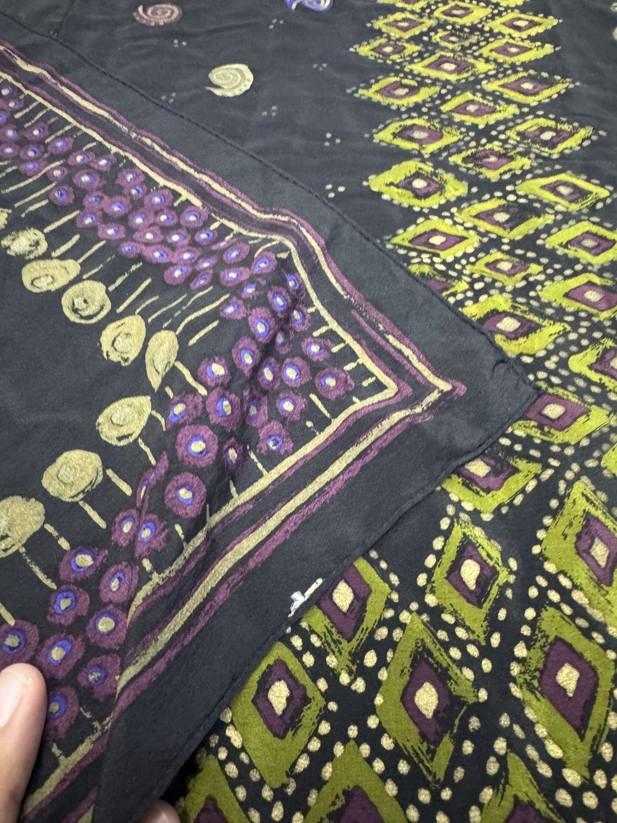 Jean Paul Gaultier VINTAGE JEAN PAUL GAULTIER ABSTRACT FLORAL SILK SCARF Size ONE SIZE - 5 Thumbnail
