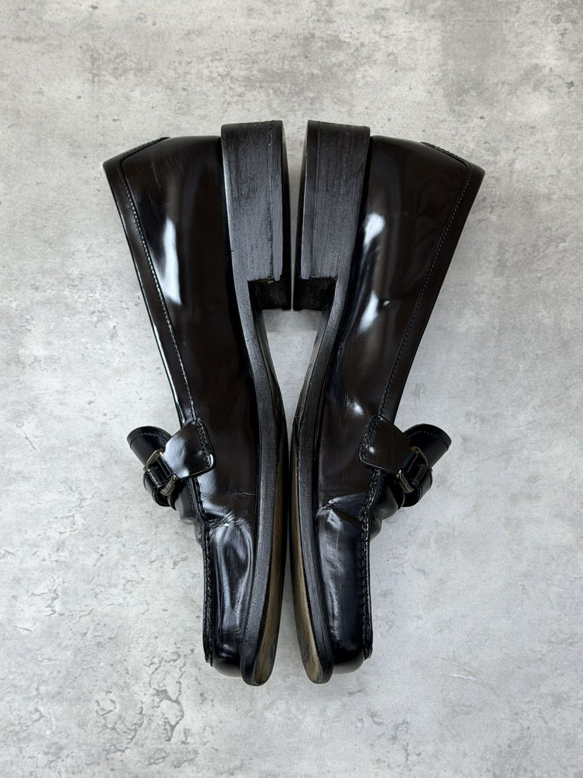 Prada Prada Black Leather Square Toe Loafers Women’s Size 37 Size US 7 / IT 37 - 9 Thumbnail