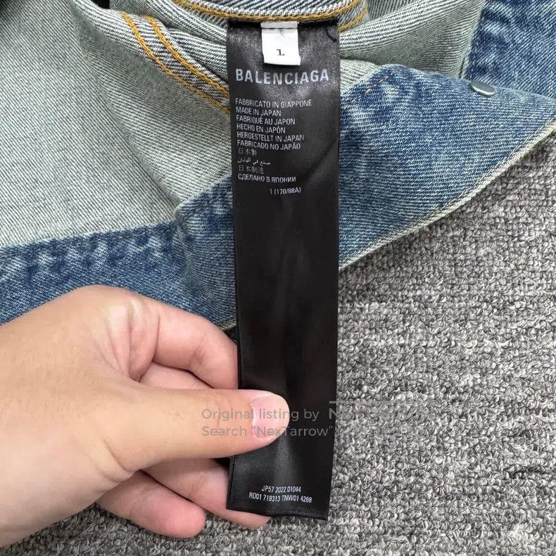 Balenciaga Balenciaga Distressed Denim Hoodie Size US S / EU 44-46 / 1 - 4 Thumbnail
