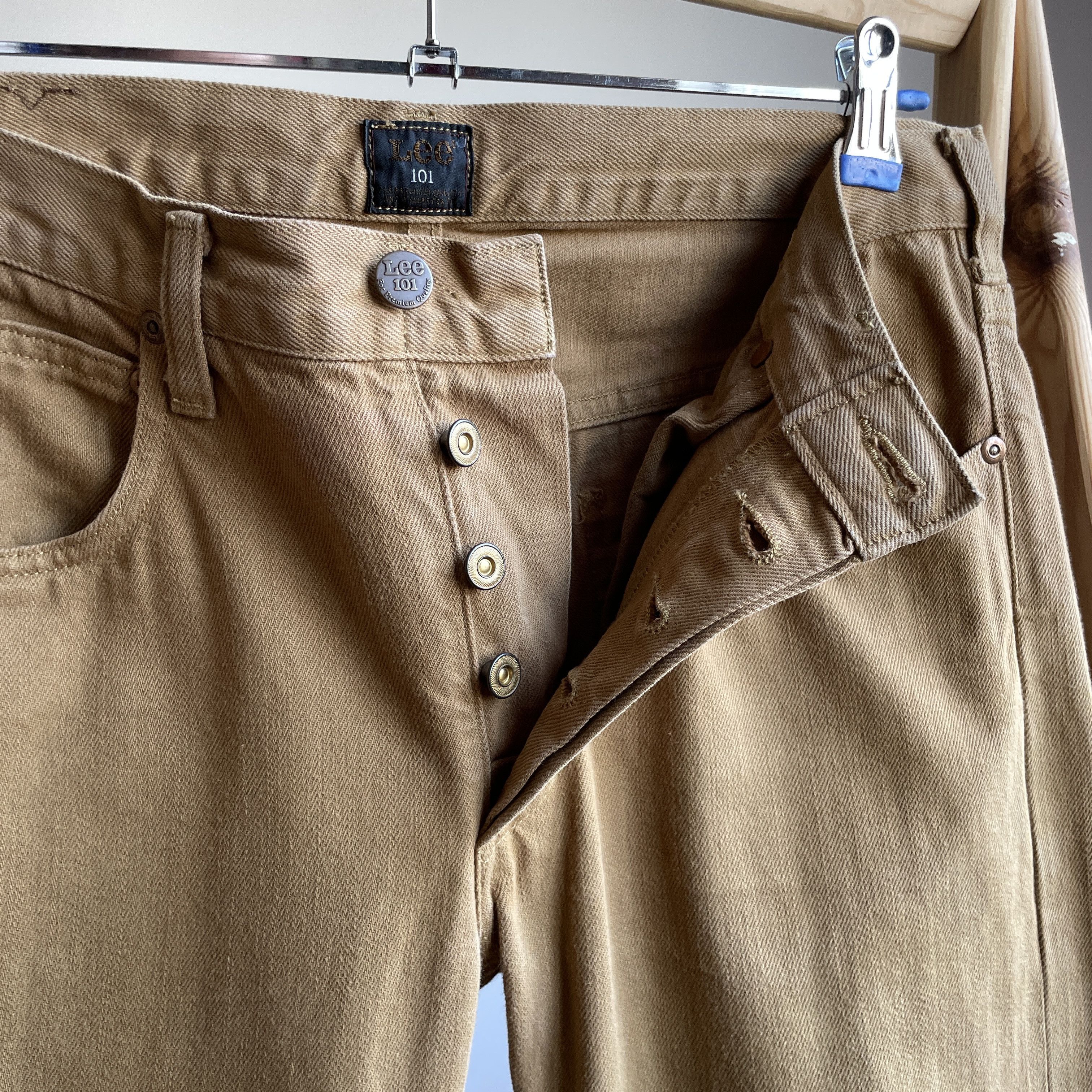 Lee Lee 101 Slim Brown Selvedge Denim Size 30x34 Size US 30 / EU 46 - 5 Thumbnail