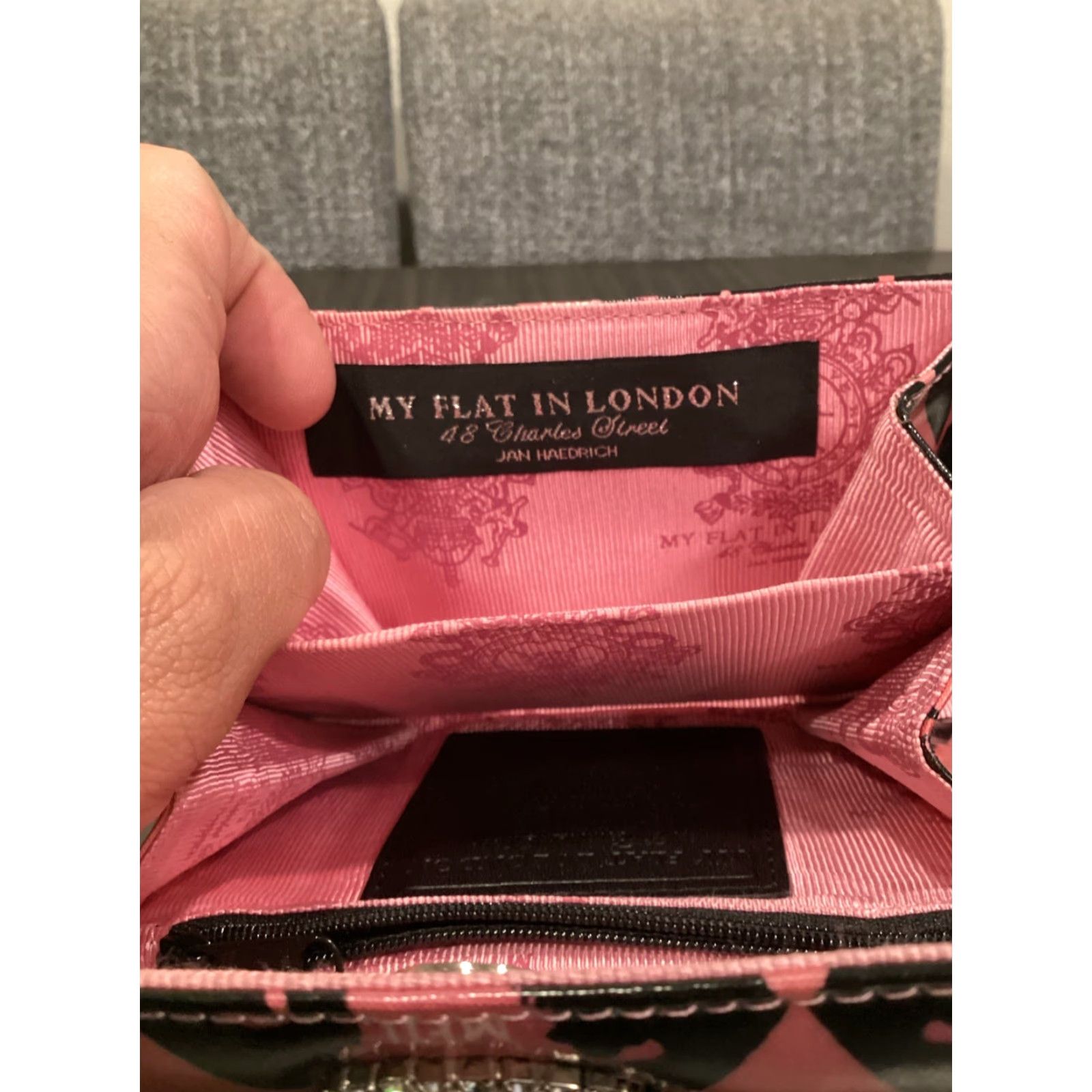 Vintage VINTAGE My Flat in London Jan Haedrich Mini Bag Shirt Unisex Adults Pink Quilted Canvas Bag - Size ONE SIZE - 6 Thumbnail