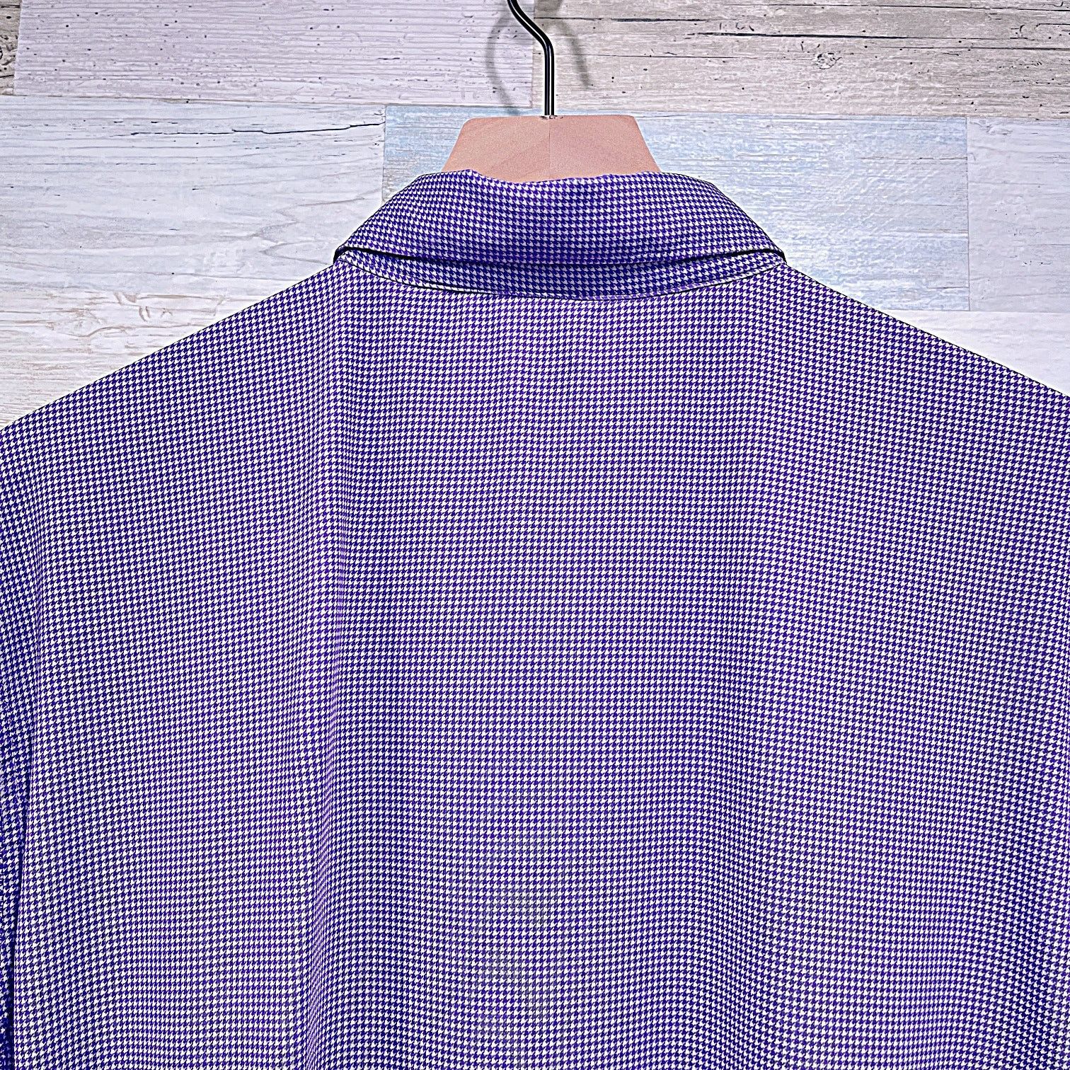 Other TURTLESON Performance Golf Polo Purple Houndstooth Medium Size US M / EU 48-50 / 2 - 6 Thumbnail