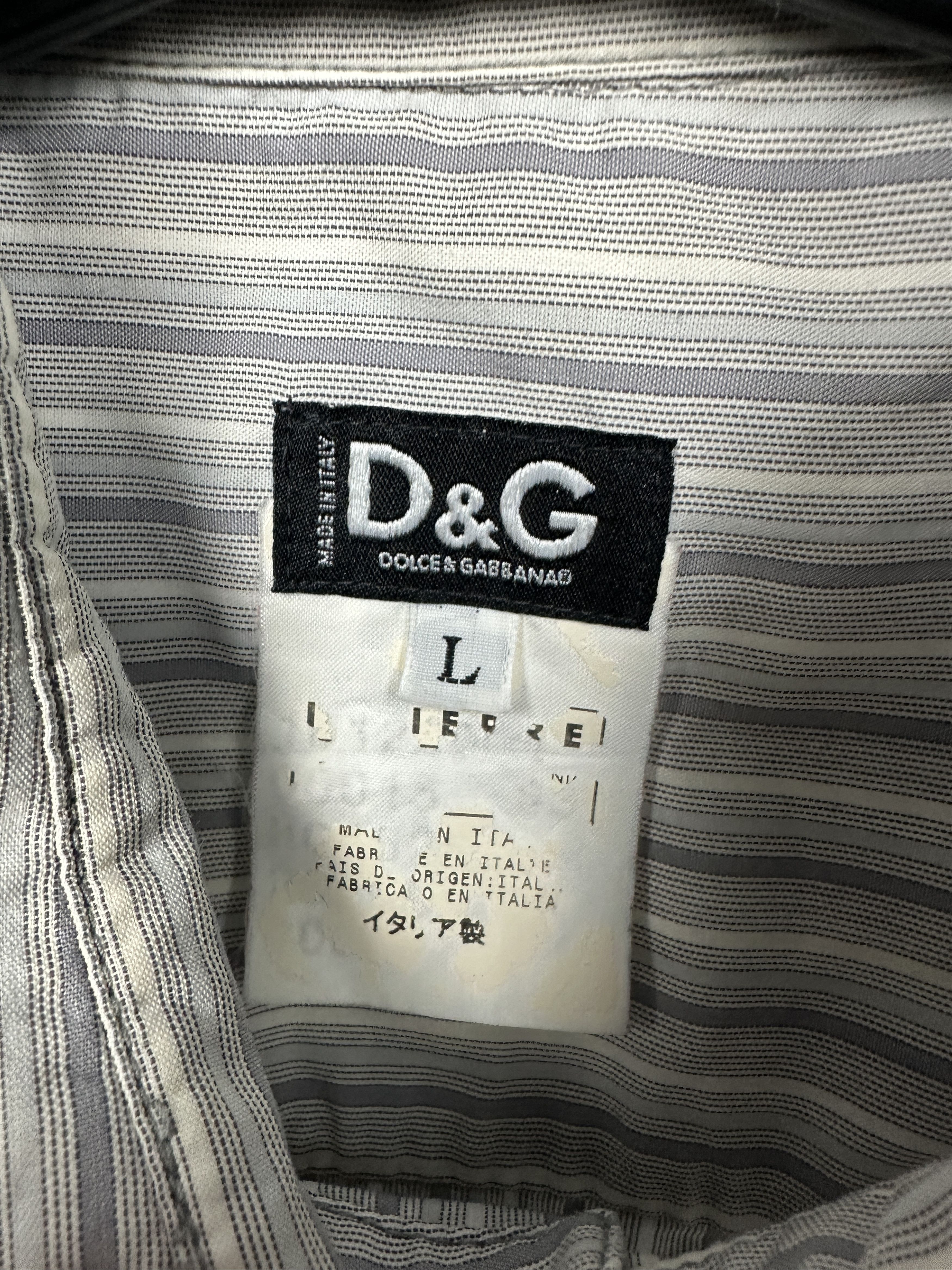 Dolce & Gabbana Dolce & Gabbana Vintage Mens Short Sleeve Striped Shirt Size US L / EU 52-54 / 3 - 6 Thumbnail