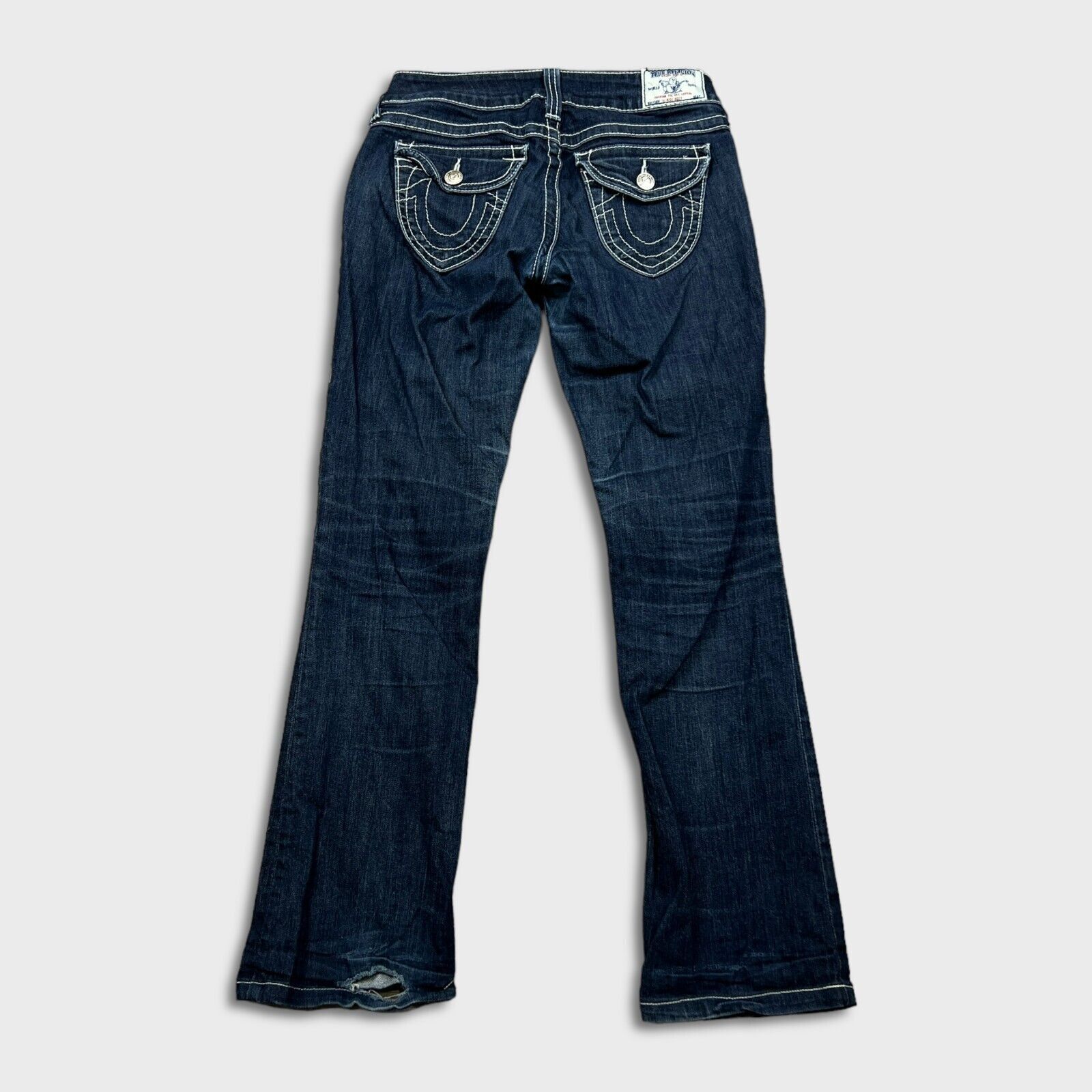 True Religion × Vintage True Religion Jeans 28x30 Hi-Rise Boot Distress Denim Pants Size 28" / US 6 / IT 42 - 3 Thumbnail