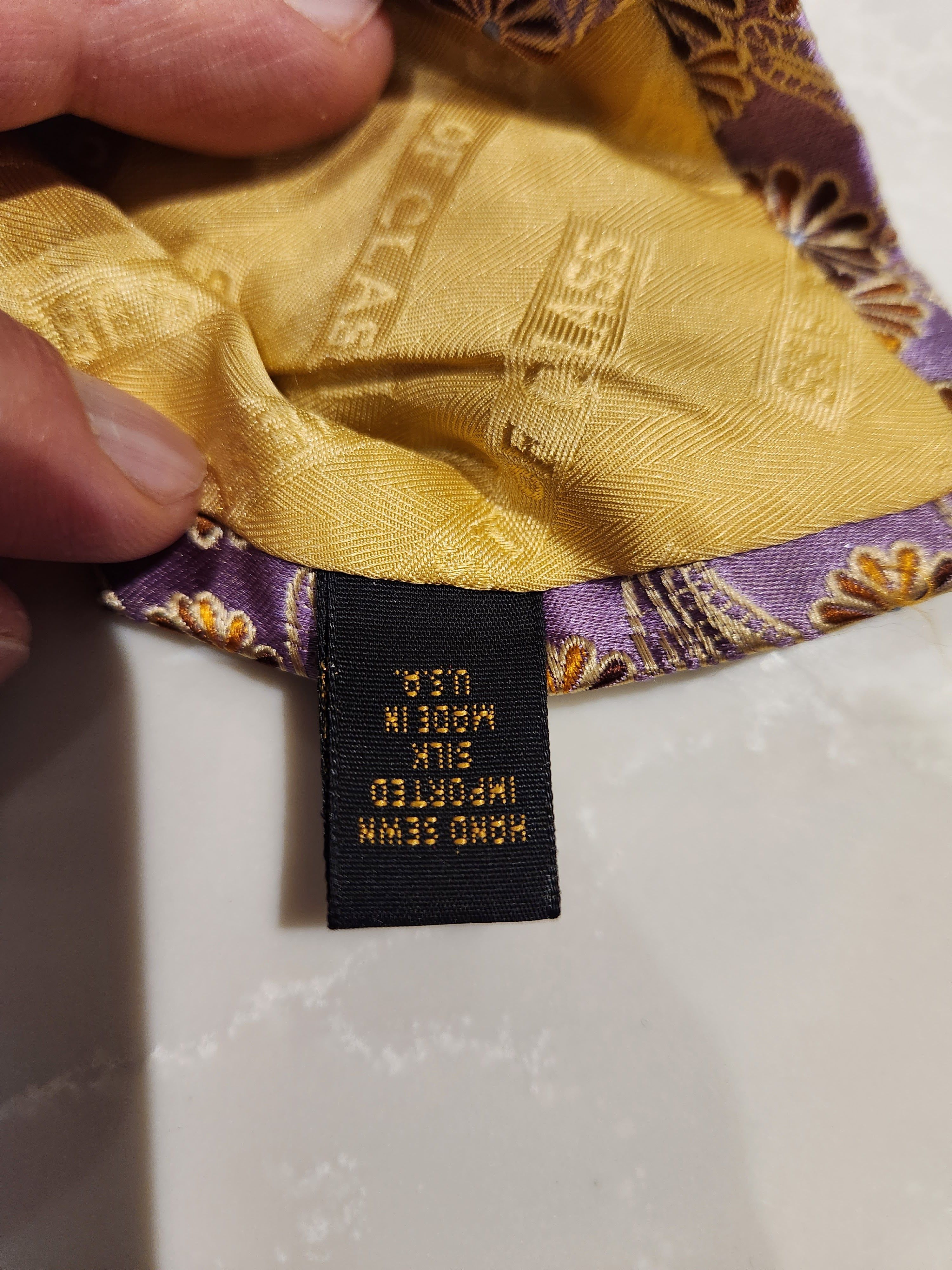 Robert Talbott BEST IN CLASS Purple Gold Floral Pattern Tie Size ONE SIZE - 3 Thumbnail