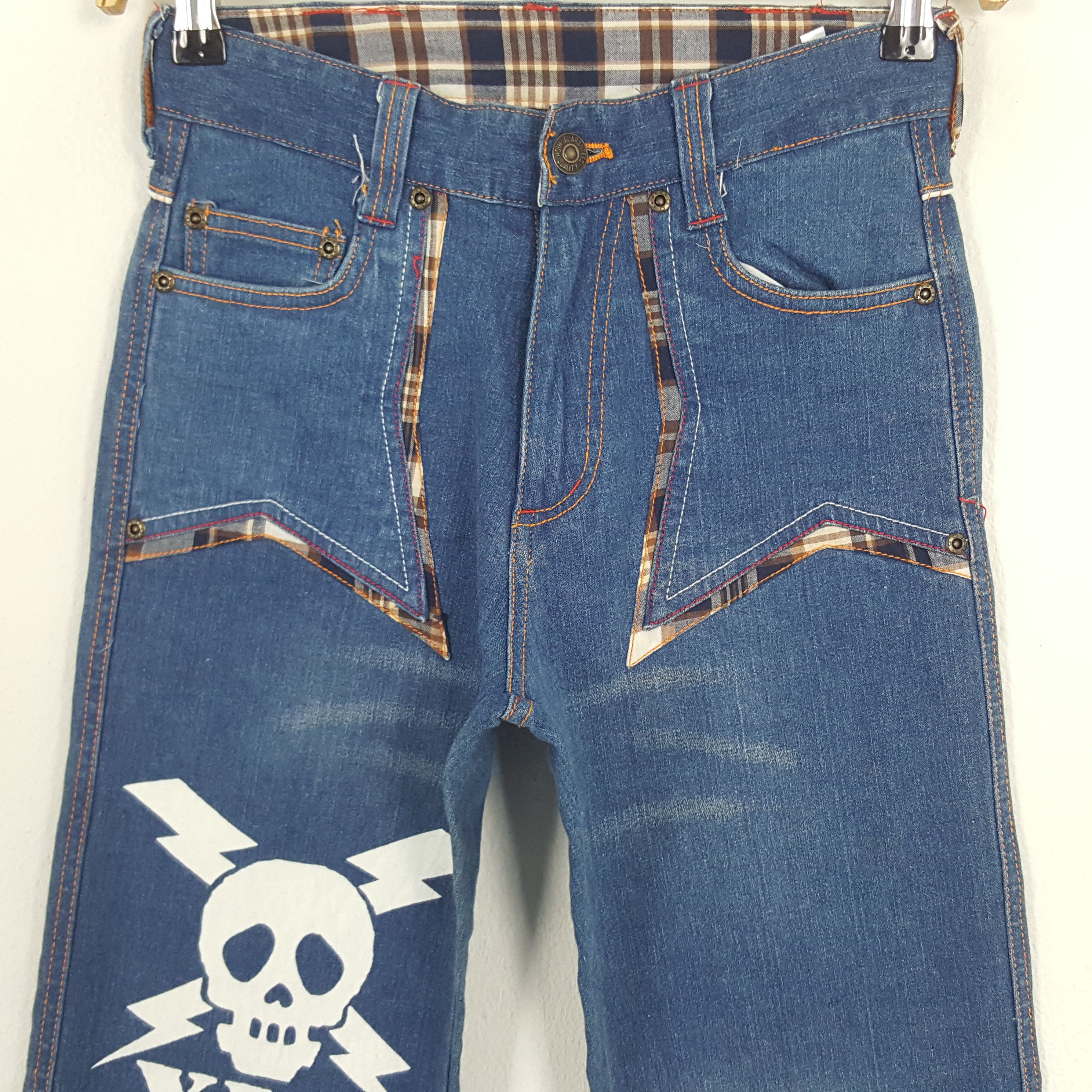 Designer × Japanese Brand × Vintage Vintage XYZ Guaranteed Skull Denim Jeans Size US 26 / EU 42 - 2 Thumbnail