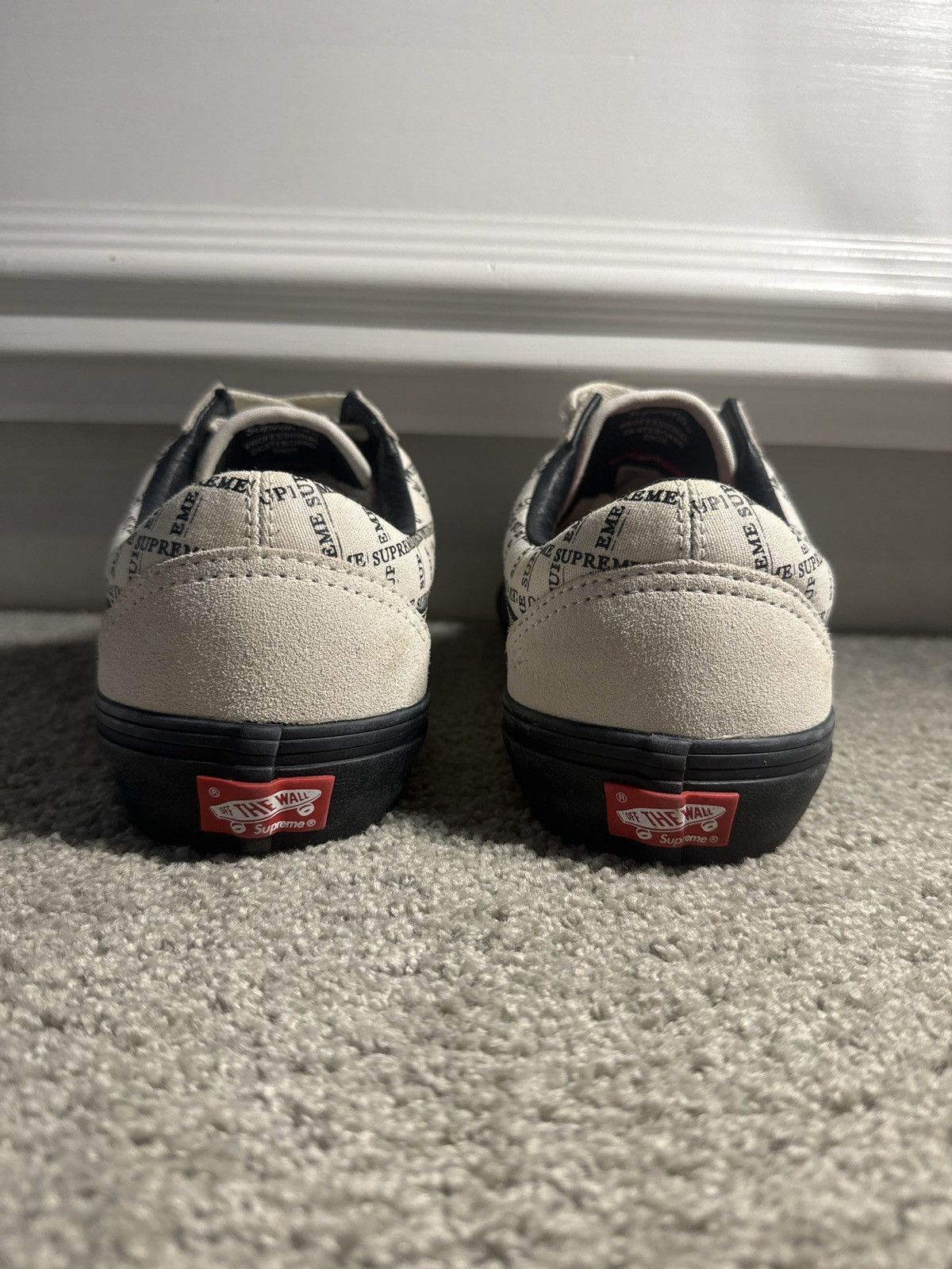 Supreme × Vans Supreme x Old Skool Pro “Logo Pattern- White” Size US 10 / EU 43 - 4 Thumbnail