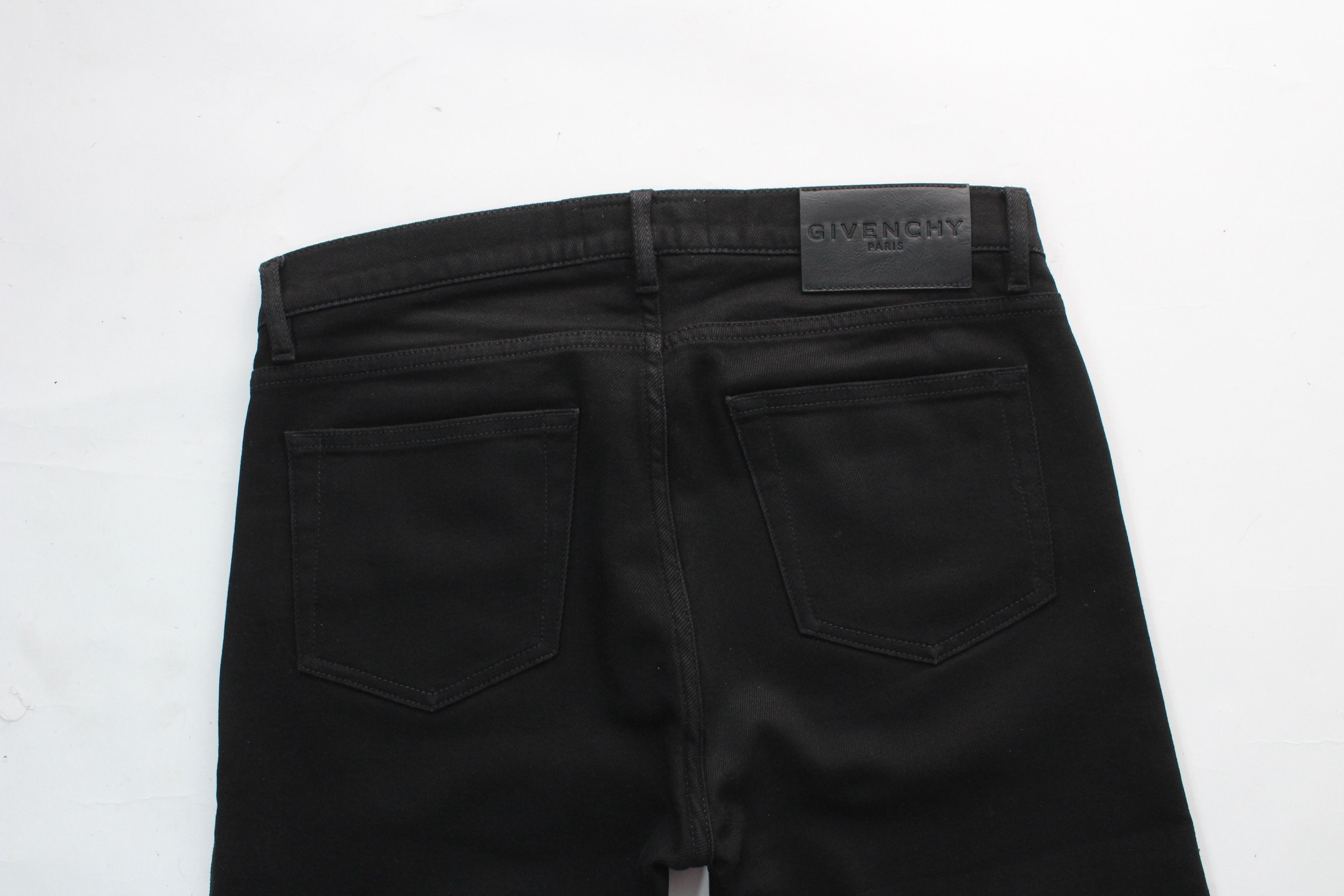 Givenchy Givenchy Black Slim Fit Jeans with Raw Hem Detail Size US 29 - 9 Thumbnail