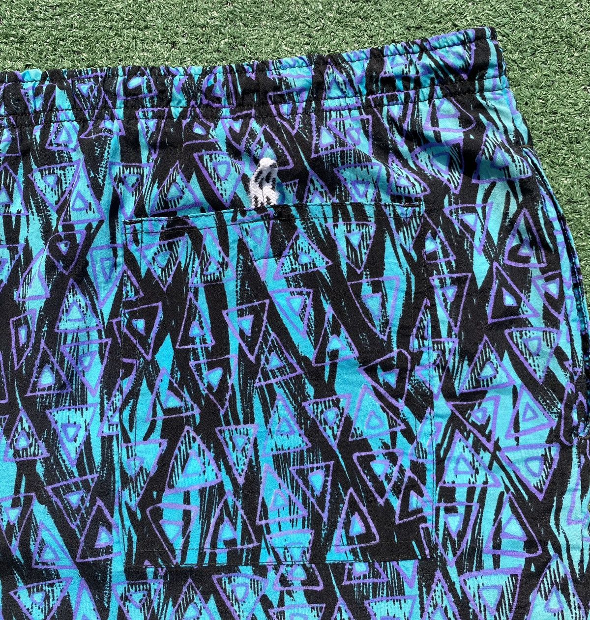 Bugle Boy VTG 90’s Navigata By Bugle Boy Patterned Lined Swim Shorts Size US 38 / EU 54 - 8 Thumbnail