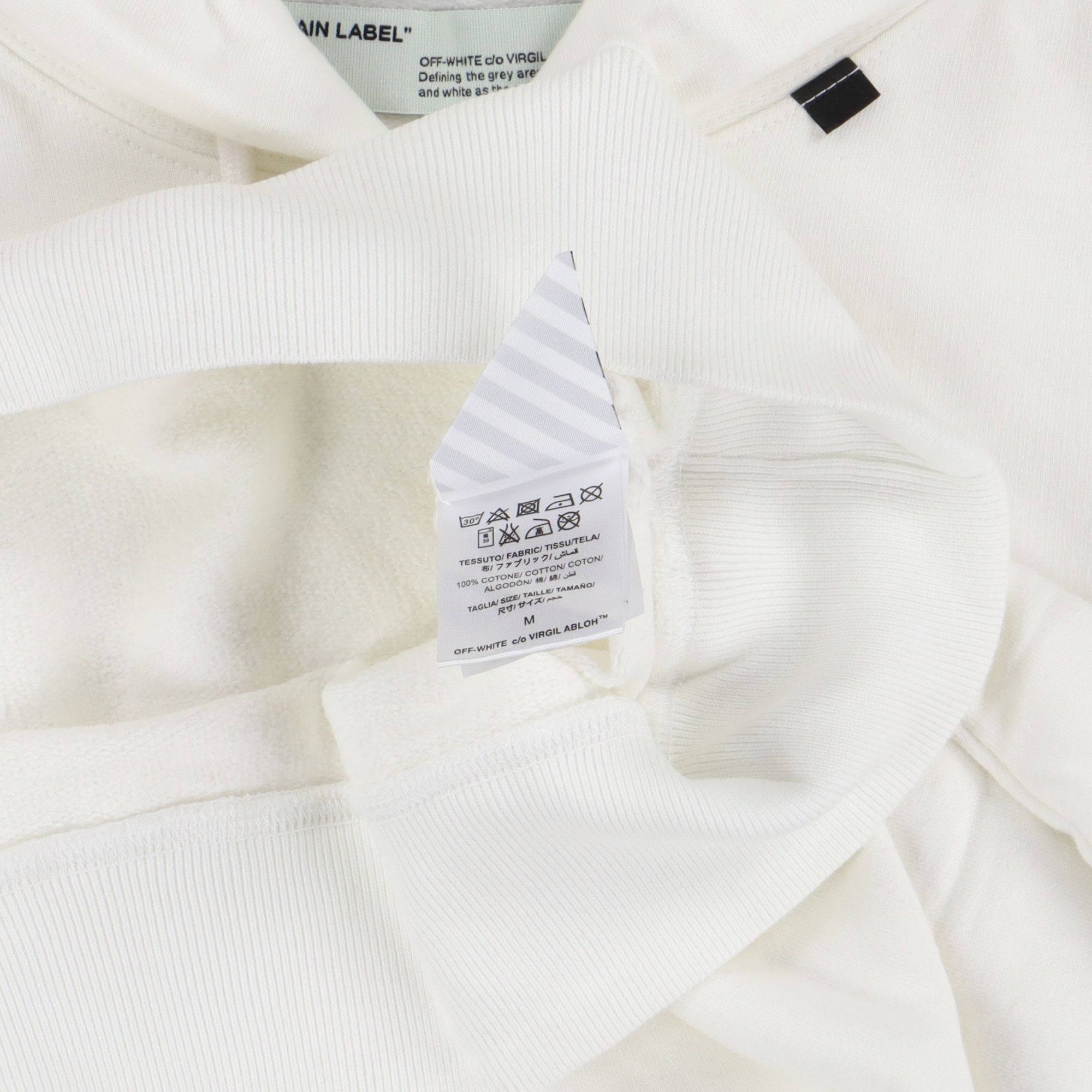 Off-White White Wavy Line Logo Oversized Hoodie Size US M / EU 48-50 / 2 - 7 Thumbnail
