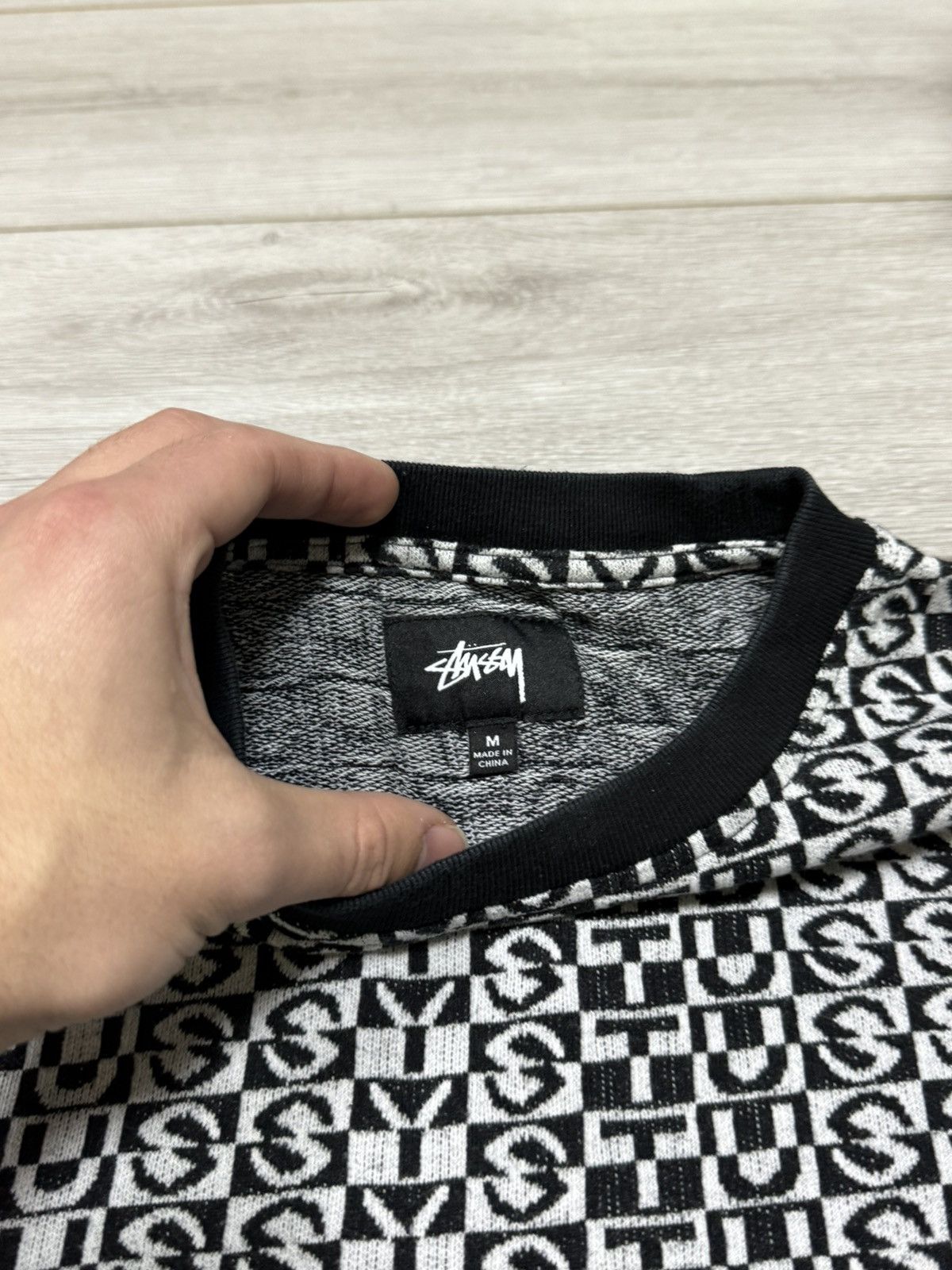 Stussy Stussy all over print monogram tee shirt spell out Size US M / EU 48-50 / 2 - 5 Thumbnail