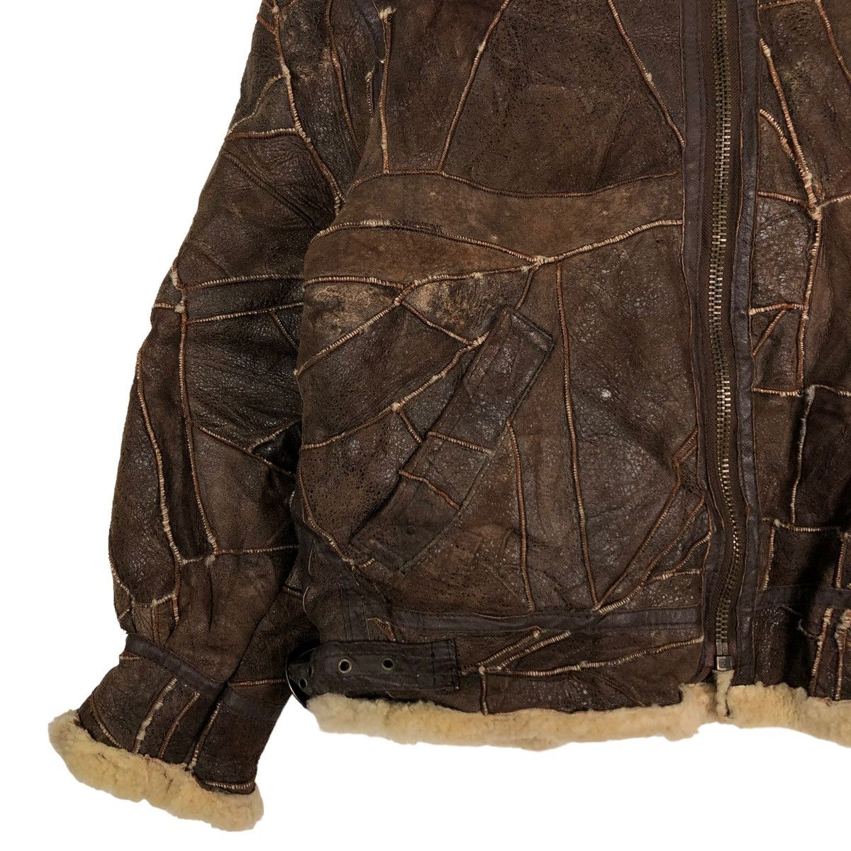 Japanese Brand 🔥VINTAGE SHEARLING B3 JACKET PATCH WORK HAI SPORTING GEAR Size US M / EU 48-50 / 2 - 10 Thumbnail