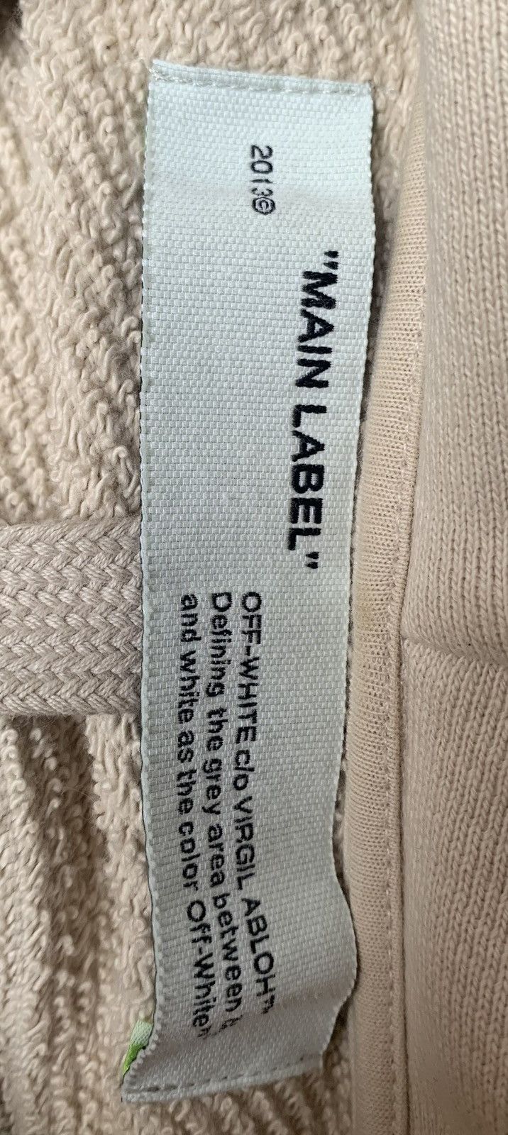 Off-White × Virgil Abloh Off White Bats Diagonal Hoodie - Beige Size US XL / EU 56 / 4 - 6 Thumbnail