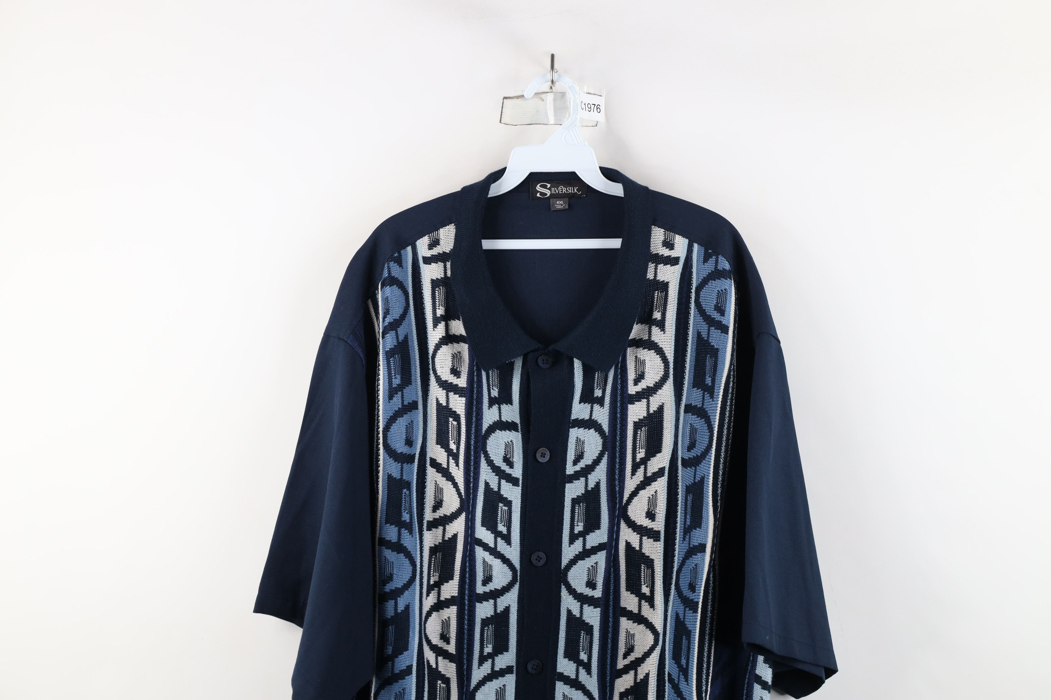 Vintage Vintage 90s Coogi Style Knit Short Sleeve Button Shirt Size US XXL / EU 58 / 5 - 2 Thumbnail