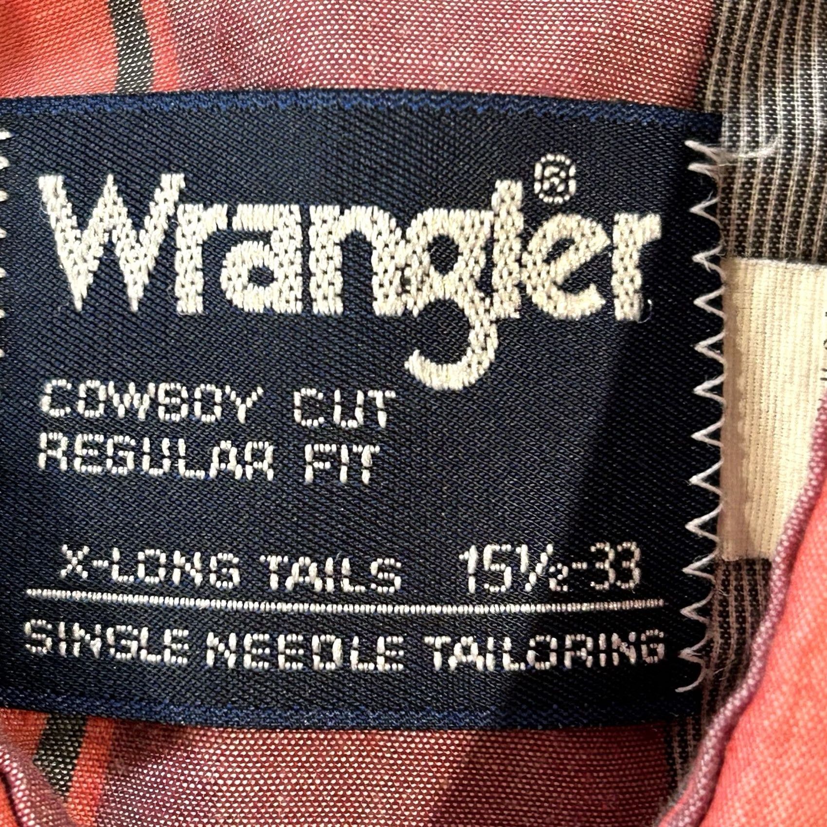 Wrangler Vintage Wrangler Brushpopper Shirt Long Sleeve Men’s Pearl Snap Striped 15.5-33 Size US M / EU 48-50 / 2 - 5 Thumbnail