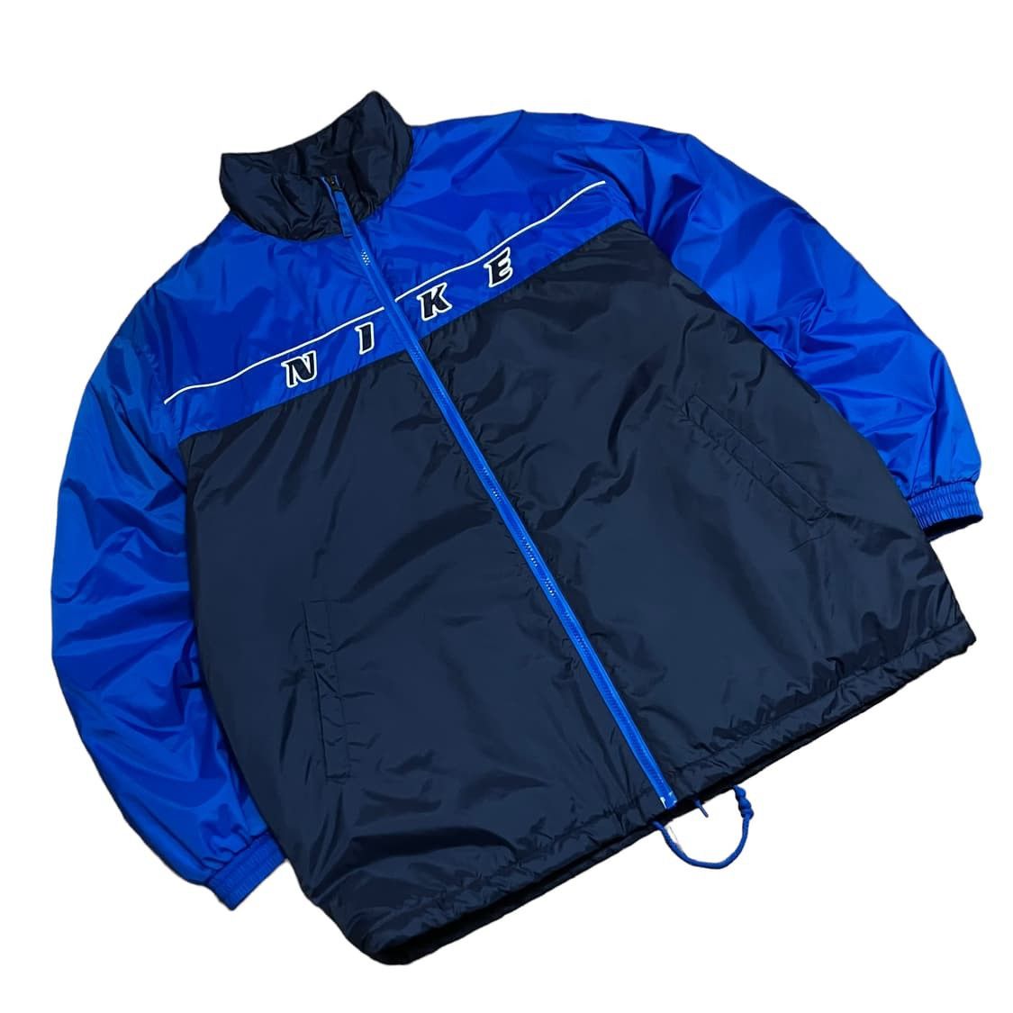 Japanese Brand Vintage Nike Colour Block Lining Logo Embroidery Jacket Size US XXL / EU 58 / 5 - 1 Thumbnail