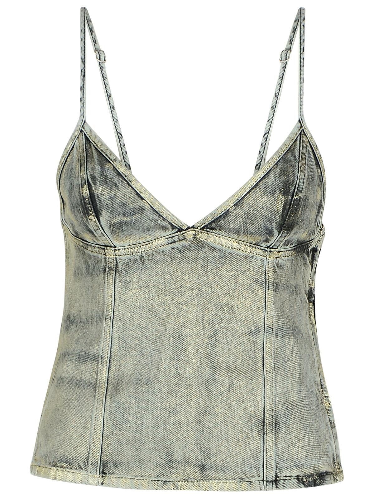 Diesel DIESEL 'Fulsy' Silver Denim Tank Top Size S / US 4 / IT 40 - 1 Thumbnail