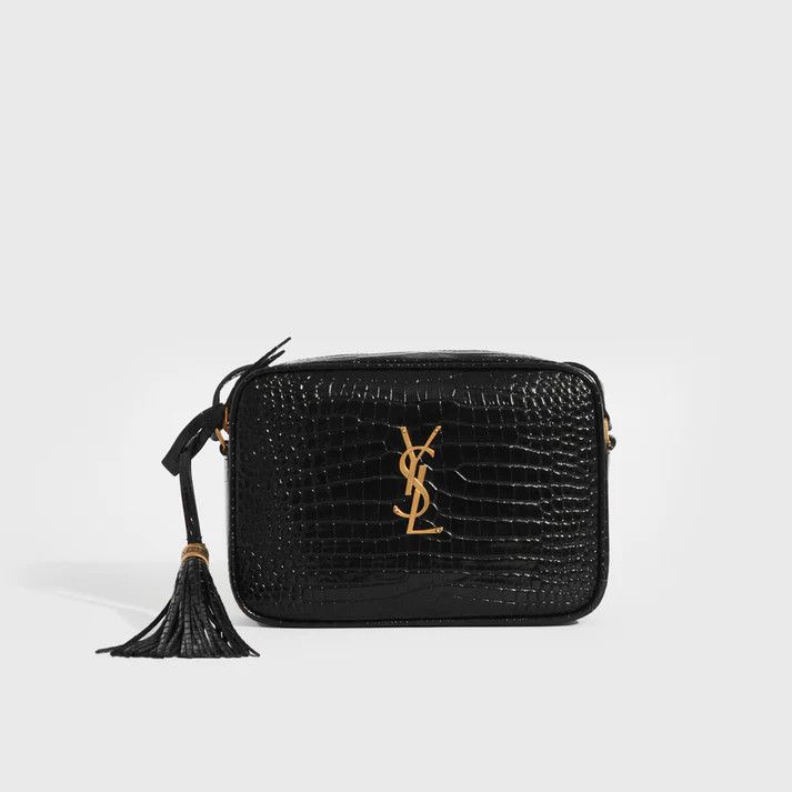 Saint Laurent Paris o1bcso1str0325 Size: OS/Lou In Crocodile Embossed in Black Size ONE SIZE - 1 Thumbnail
