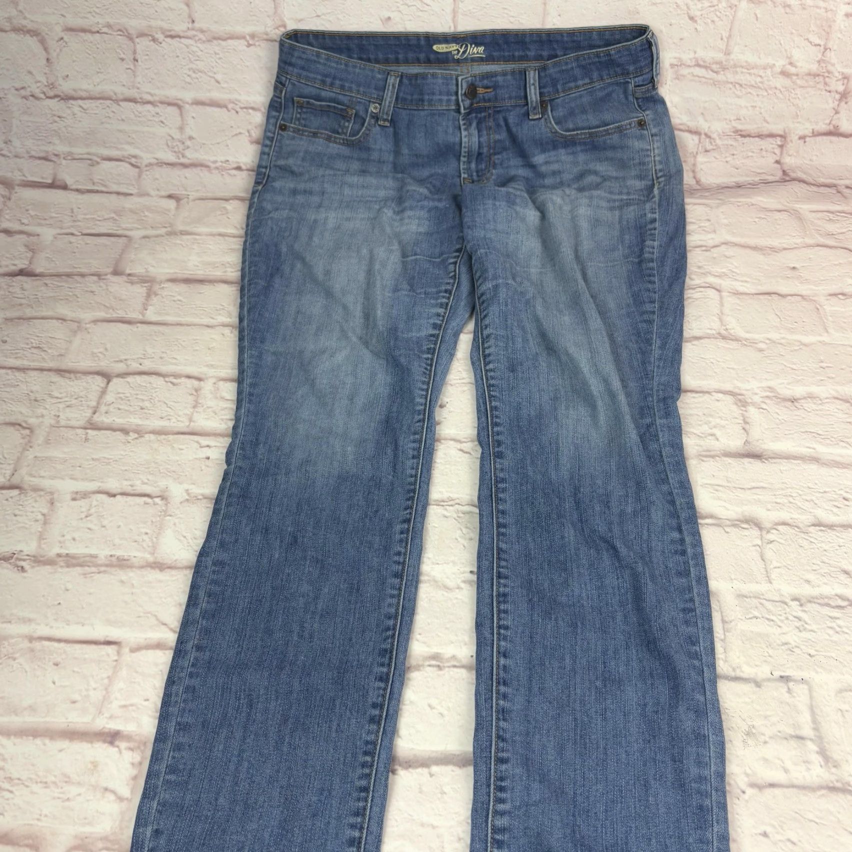 Old Navy Old Navy The Diva Jeans Womens 10 Blue Low Rise Skinny Stretch Denim 34x29 Size 32" / US 10 / IT 46 - 4 Thumbnail
