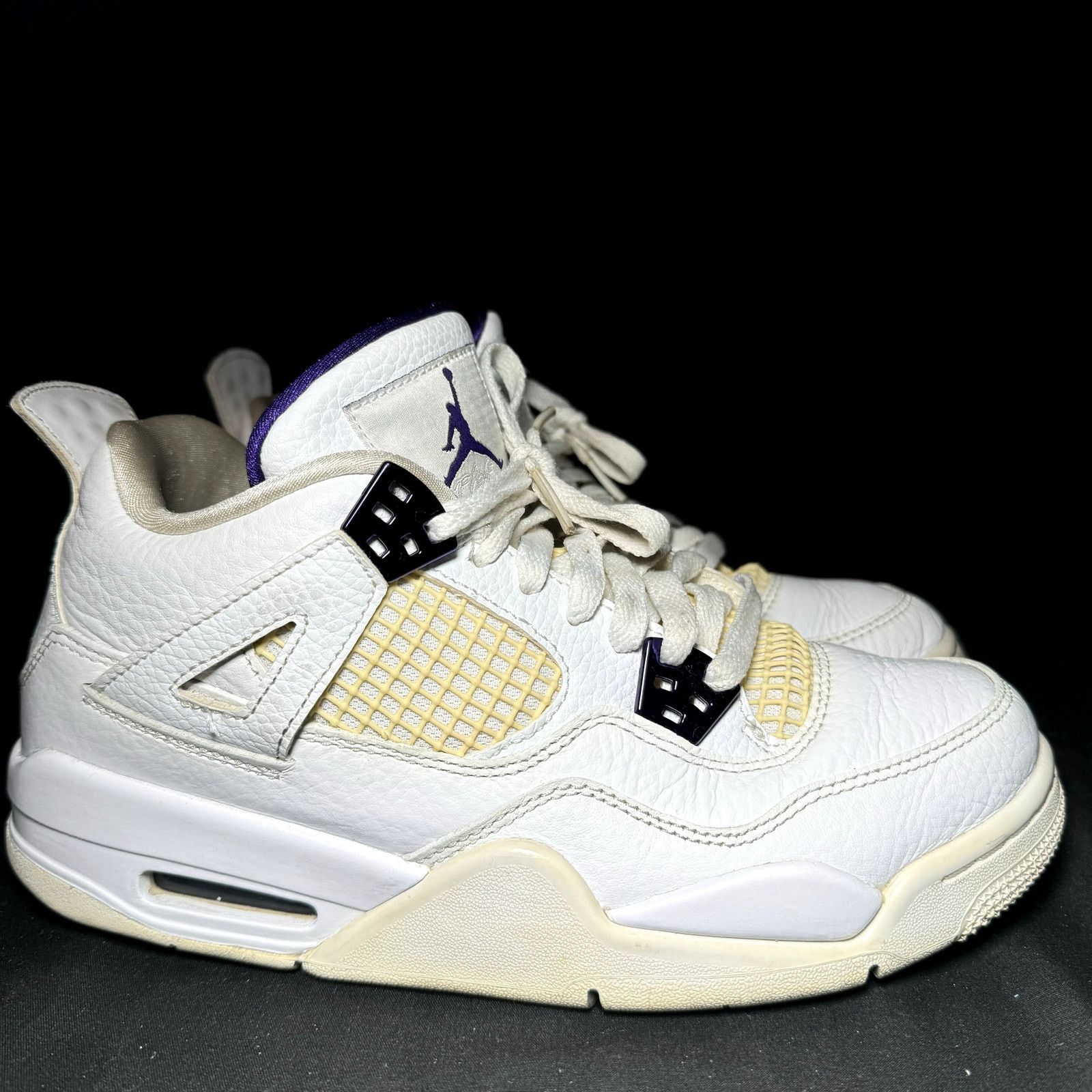 Jordan Brand × Nike Size 7 - Nike Air Jordan 4 Retro GS Purple Metallic Shoes Size US 7 / EU 40 - 1 Thumbnail