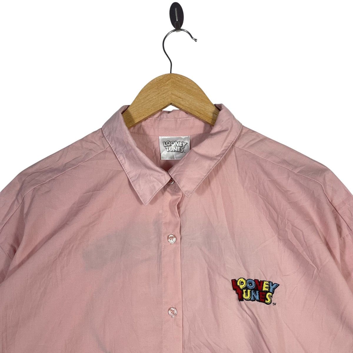 Vintage Vintage Looney Tunes Cartoon ButtonUp Shirt Pink Embroidered Size US L / EU 52-54 / 3 - 5 Thumbnail