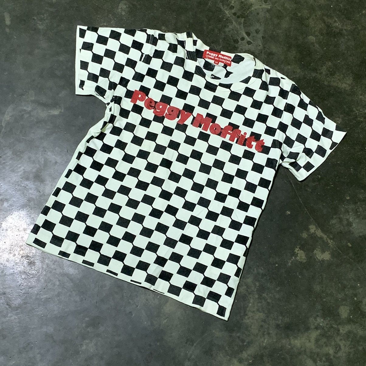 Comme des Garcons RARE‼️ Comme des garcons X Peggy moffitt checkerboard tshirt Size M / US 6-8 / IT 42-44 - 2 Thumbnail