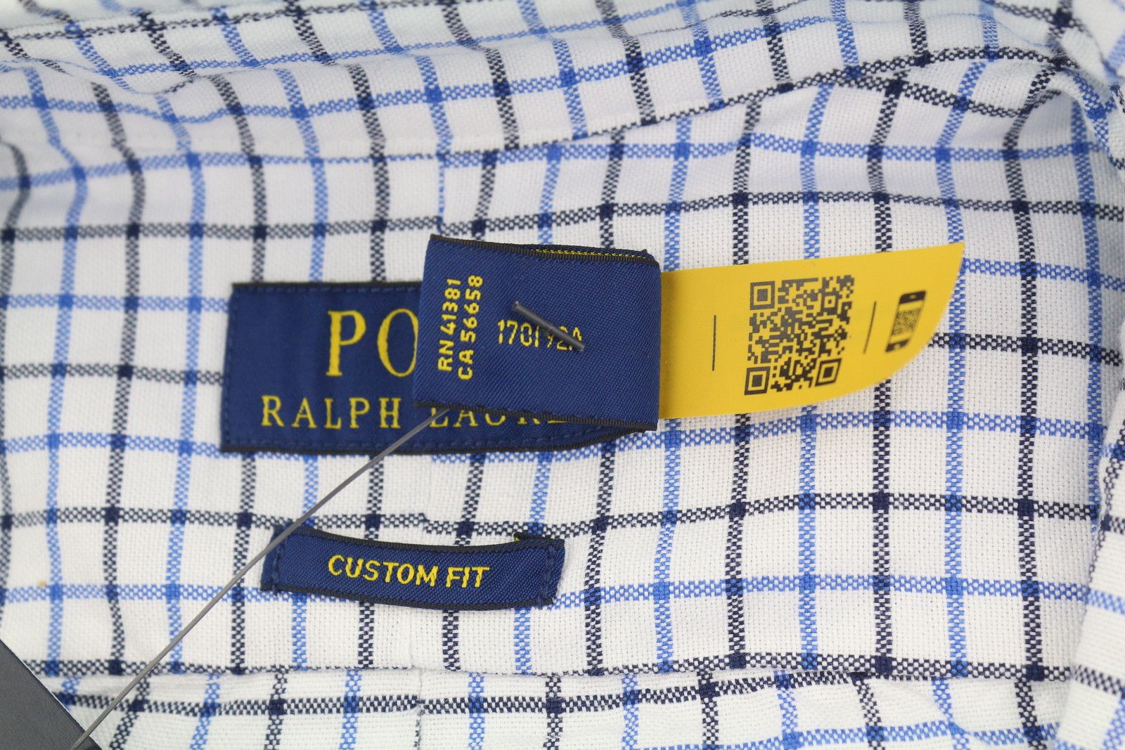 Ralph Lauren S White Check Custom Fit Button-Down Neck Logo 87003 Size US S / EU 44-46 / 1 - 10 Thumbnail