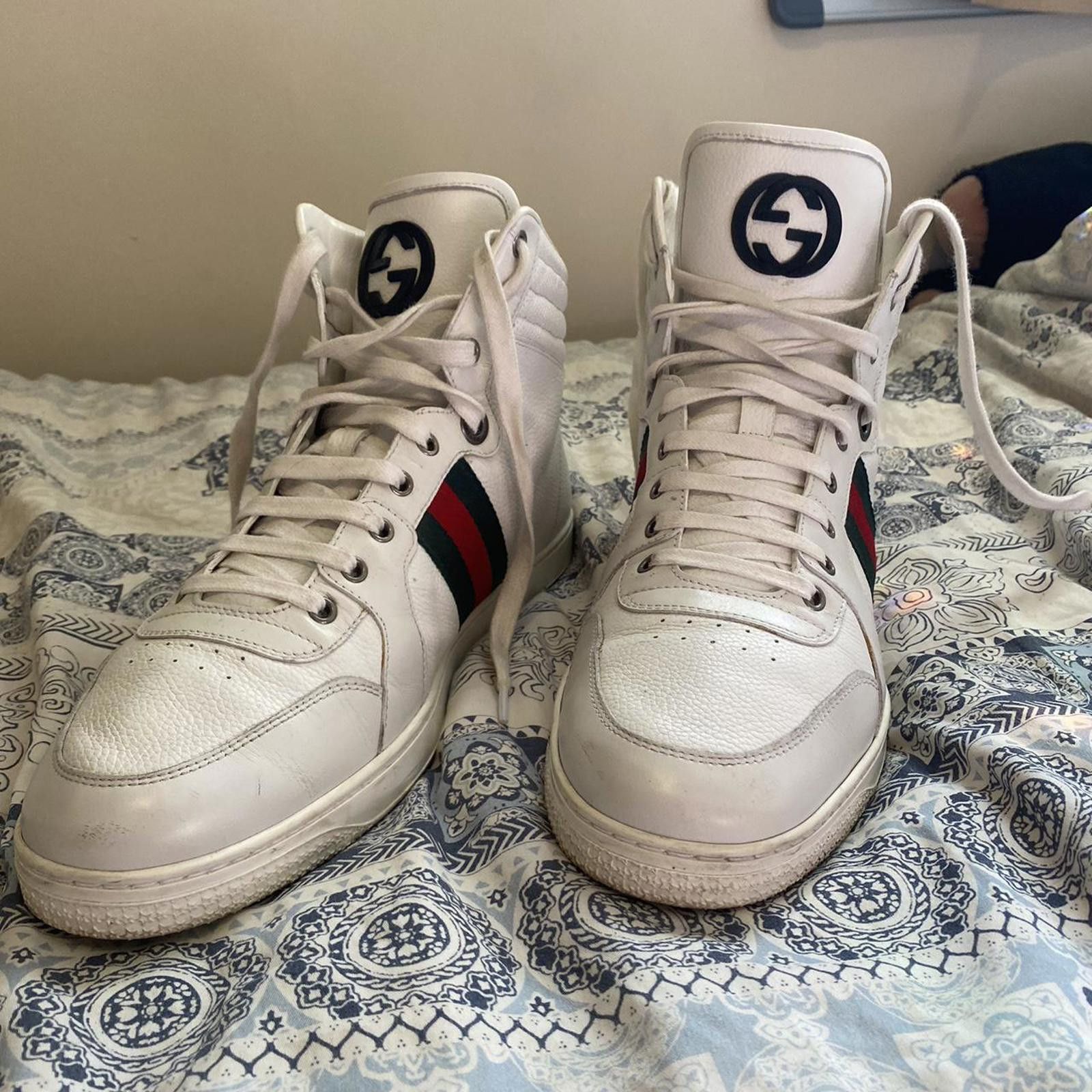 Gucci White gucci high tops men’s sneakers Size US 12 / EU 45 - 8 Thumbnail
